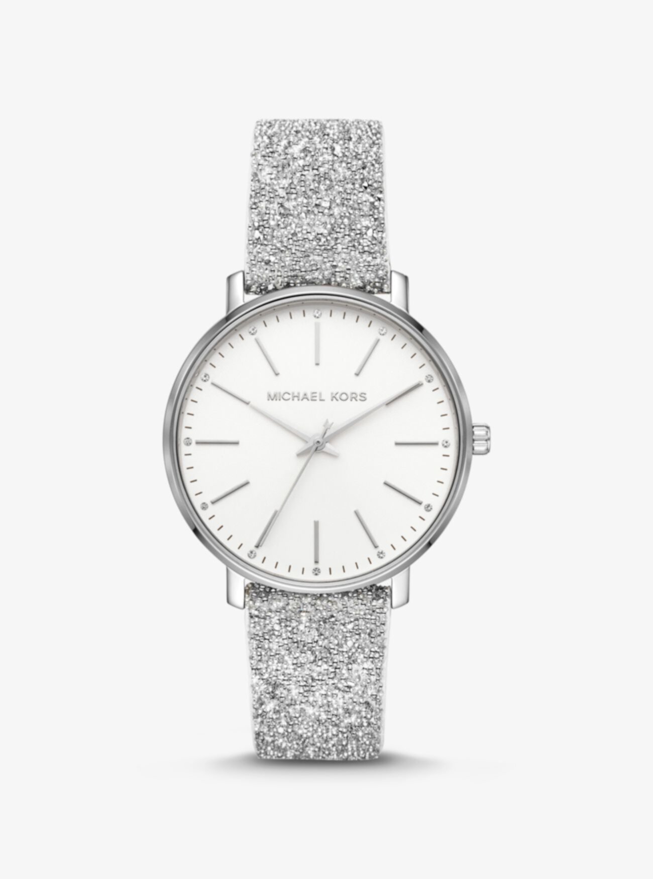 Часы Pyper серебристого цвета с кристаллами Swarovski® и кристаллами Michael Kors