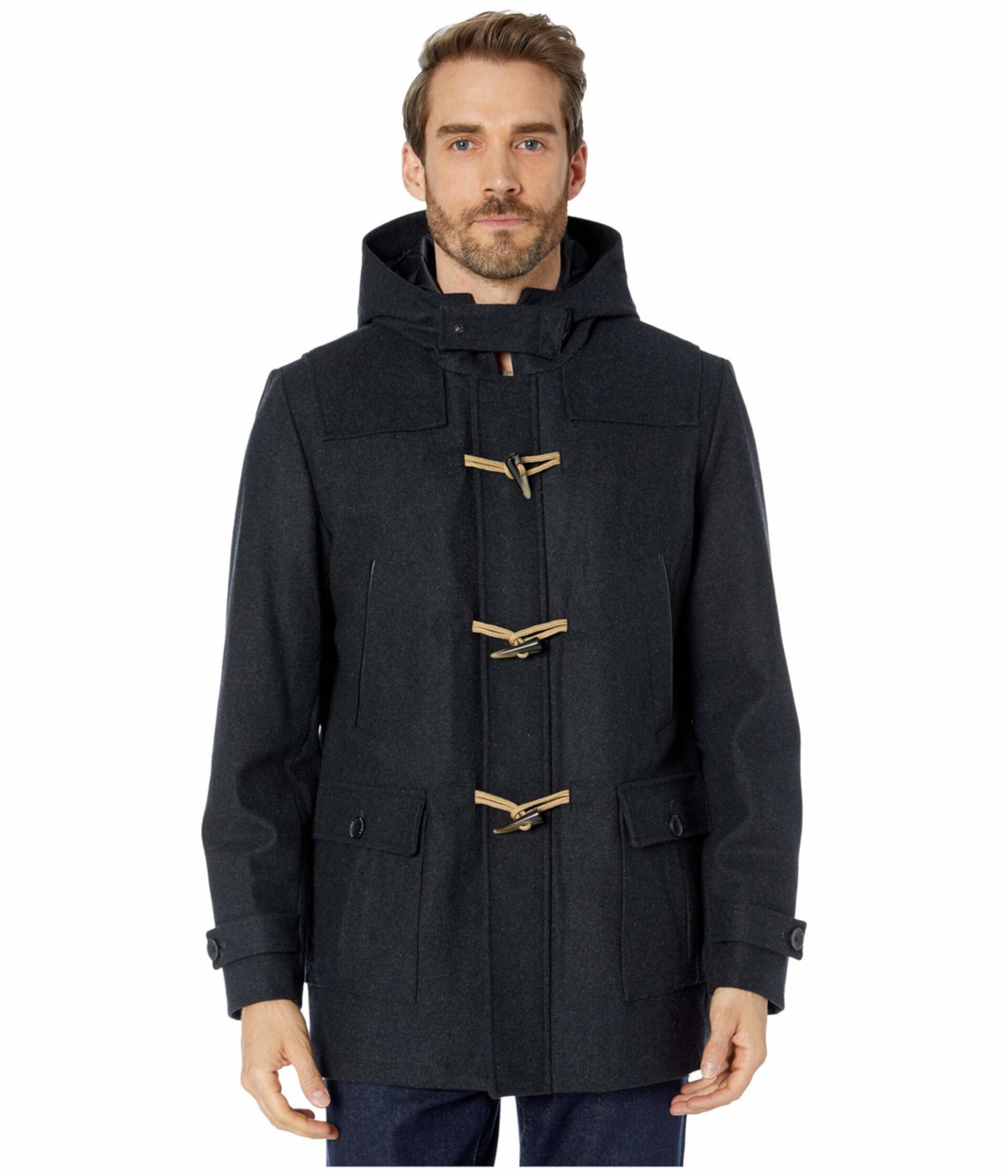Шерстяное пальто с капюшоном и стеганой подкладкой Nautica