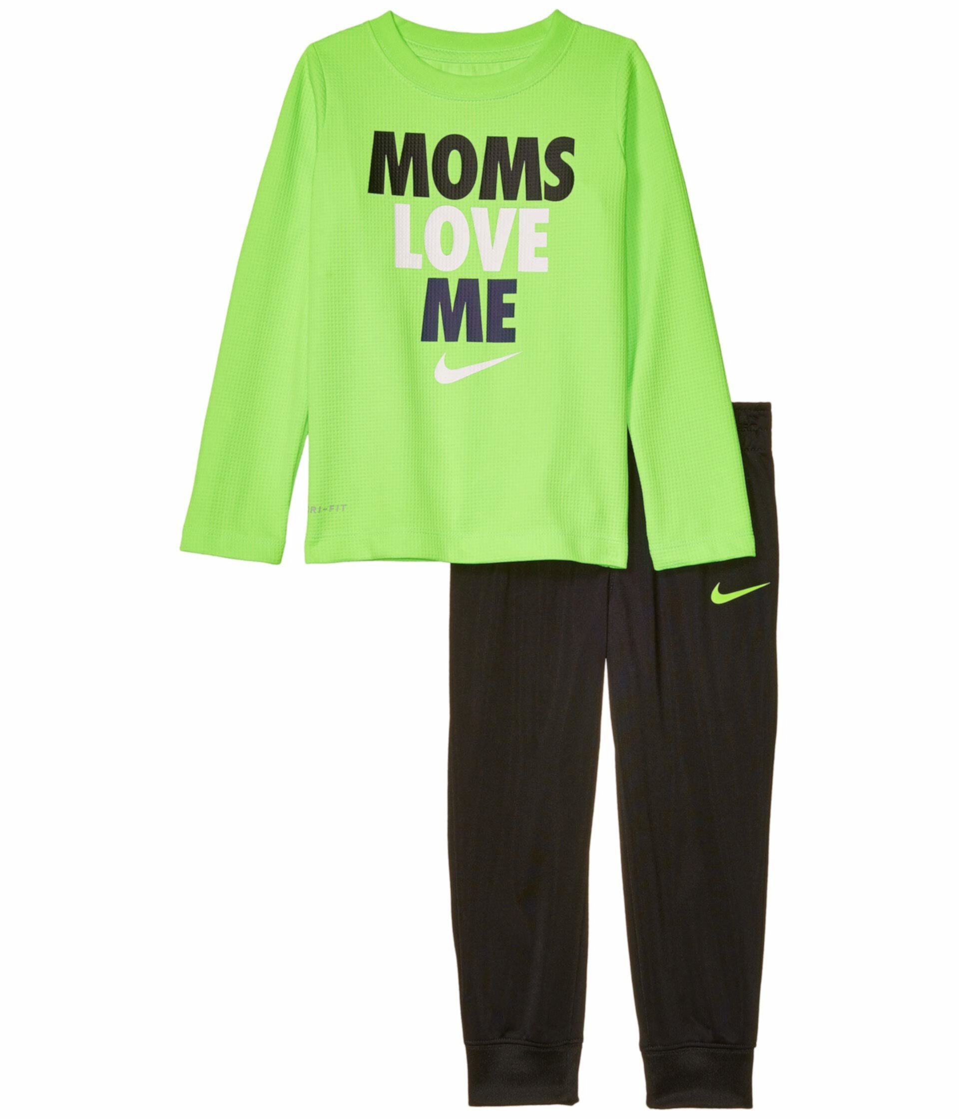 Набор футболок / бегунов Dri-FIT ™ Mom Loves Me (маленькие дети) Nike Kids