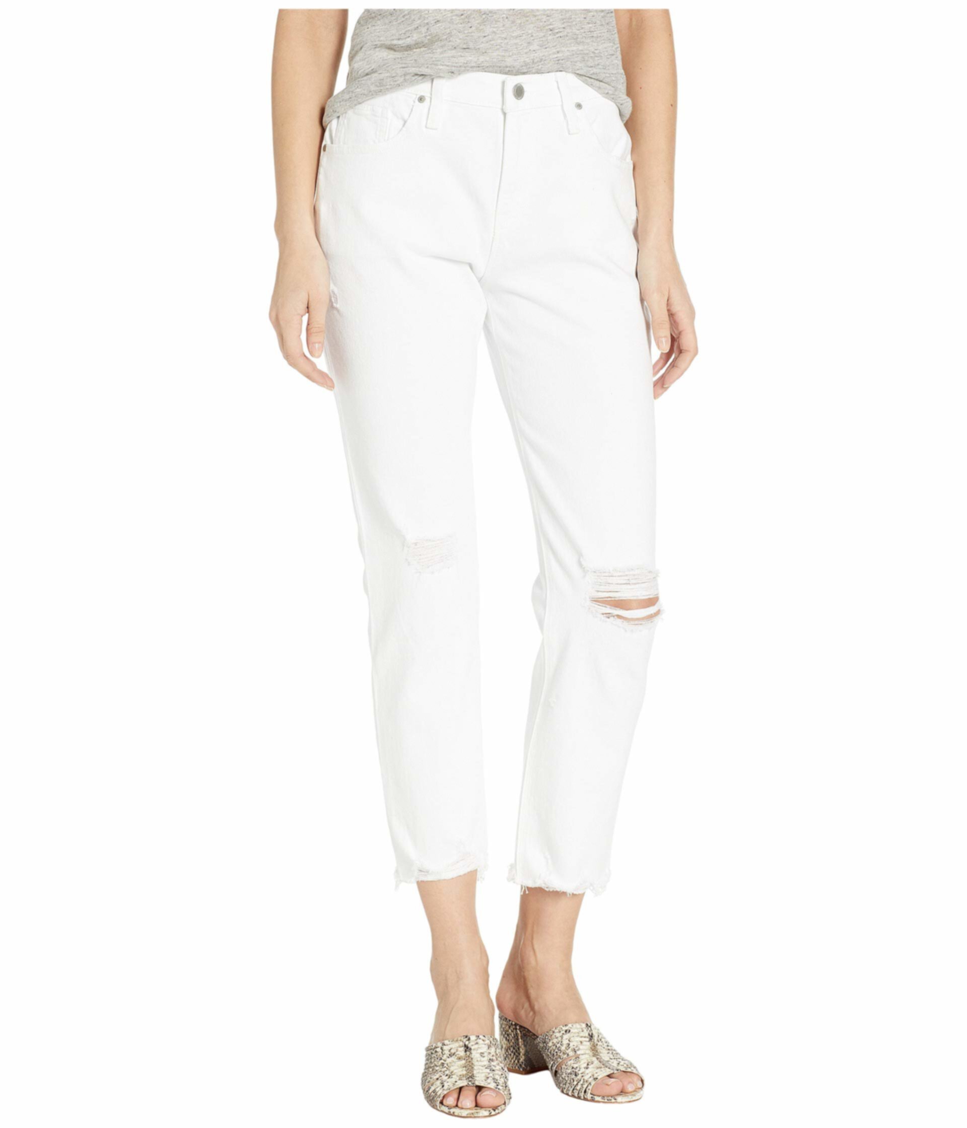 Джесси-укороченные джинсы с пятью карманами в клетку Optic Crush (белый) Hudson Jeans