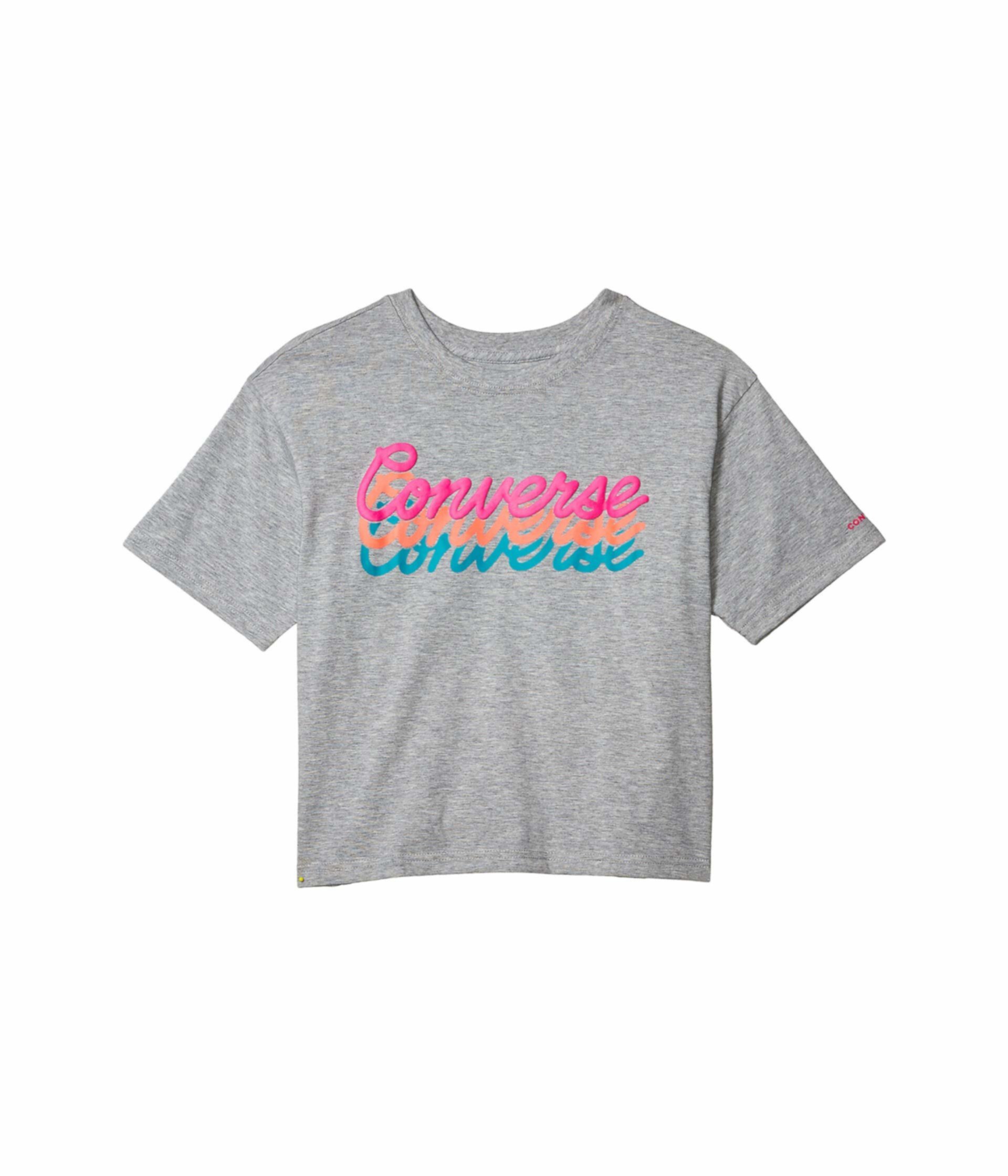 Повседневная футболка с короткими рукавами и логотипом Repeat Script (Большие дети) Converse Kids