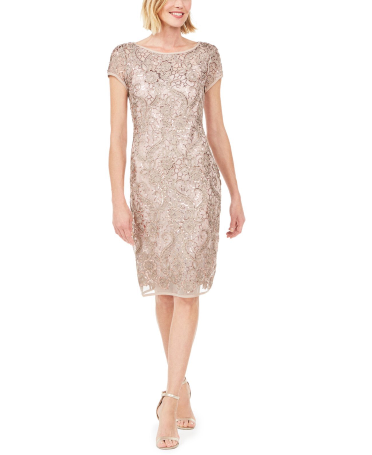 Платье-футляр Soutache с украшением, созданный для Macy's Connected