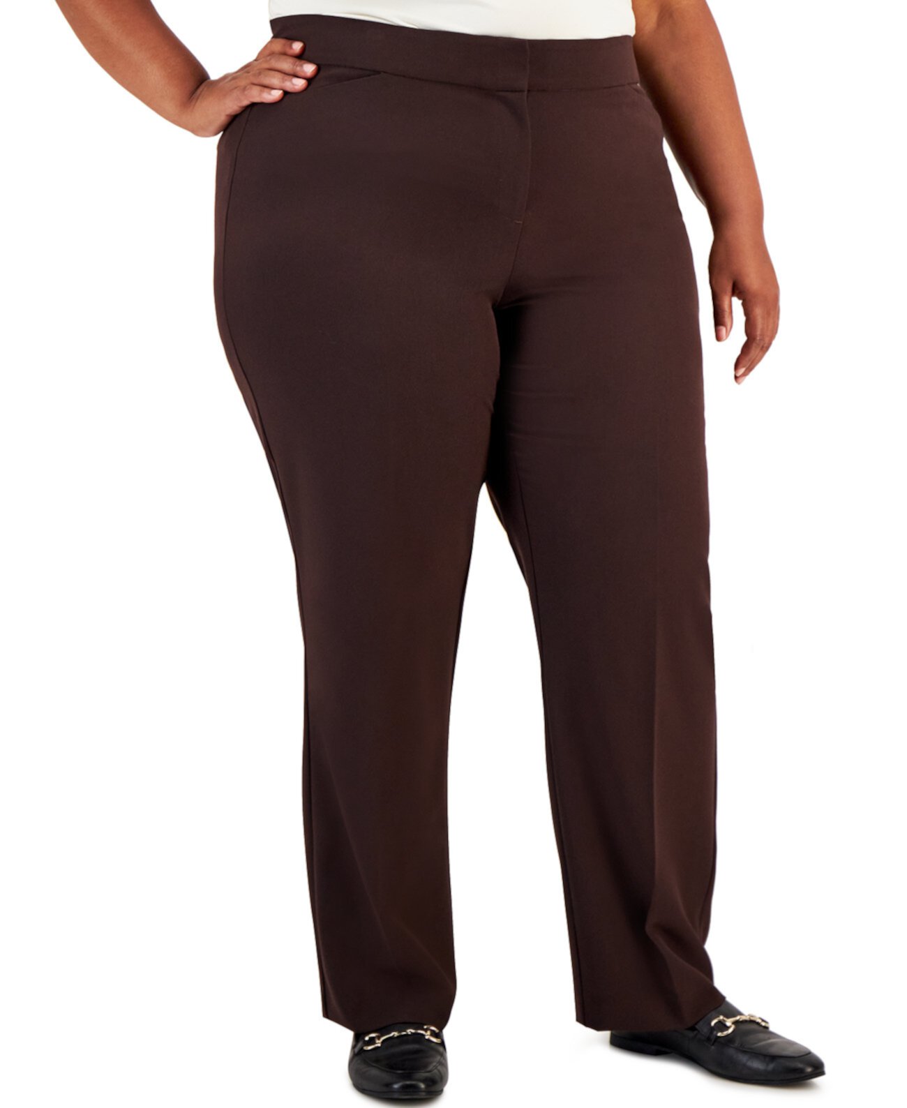 Плюс и миниатюрные пышные облегающие брюки большого размера, созданные для Macy's J&M Collection