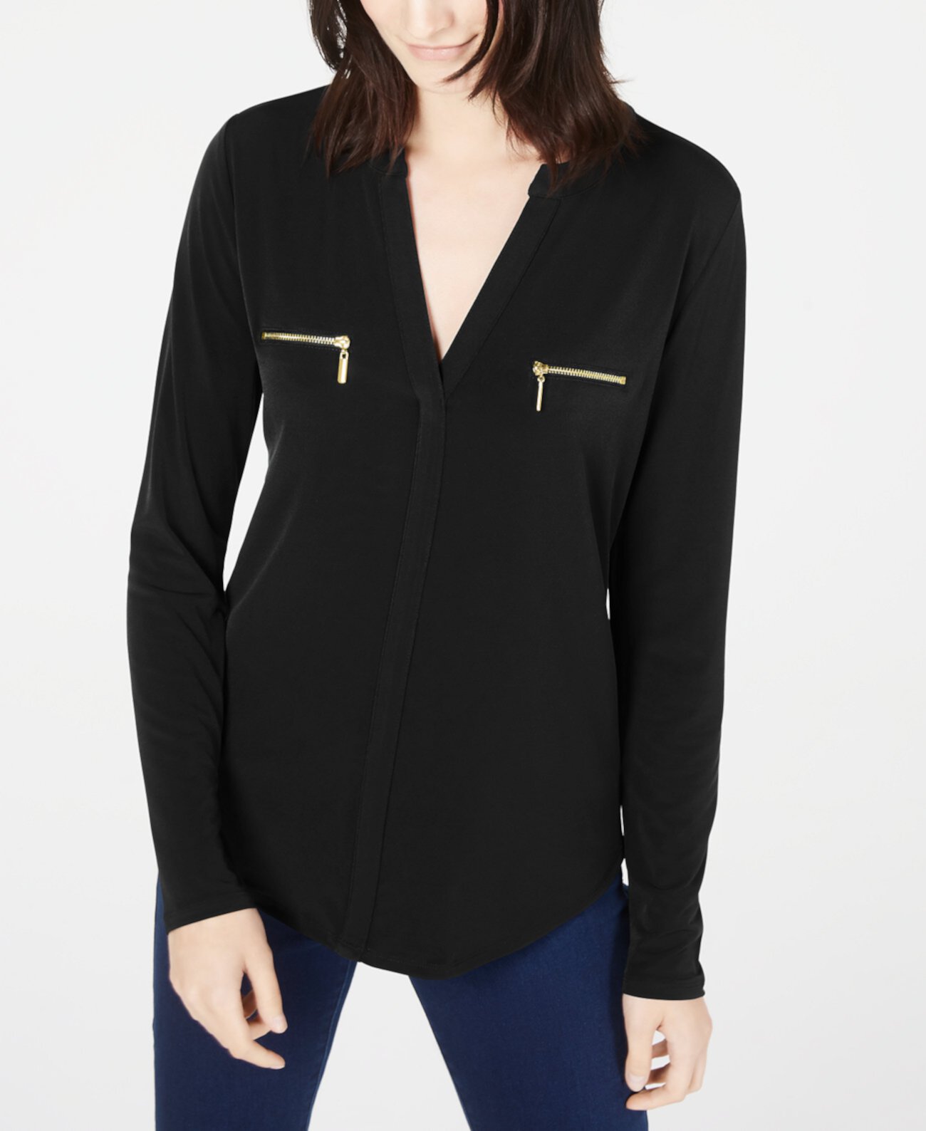 Блуза с карманом на молнии, создана для Macy's I.N.C. International Concepts