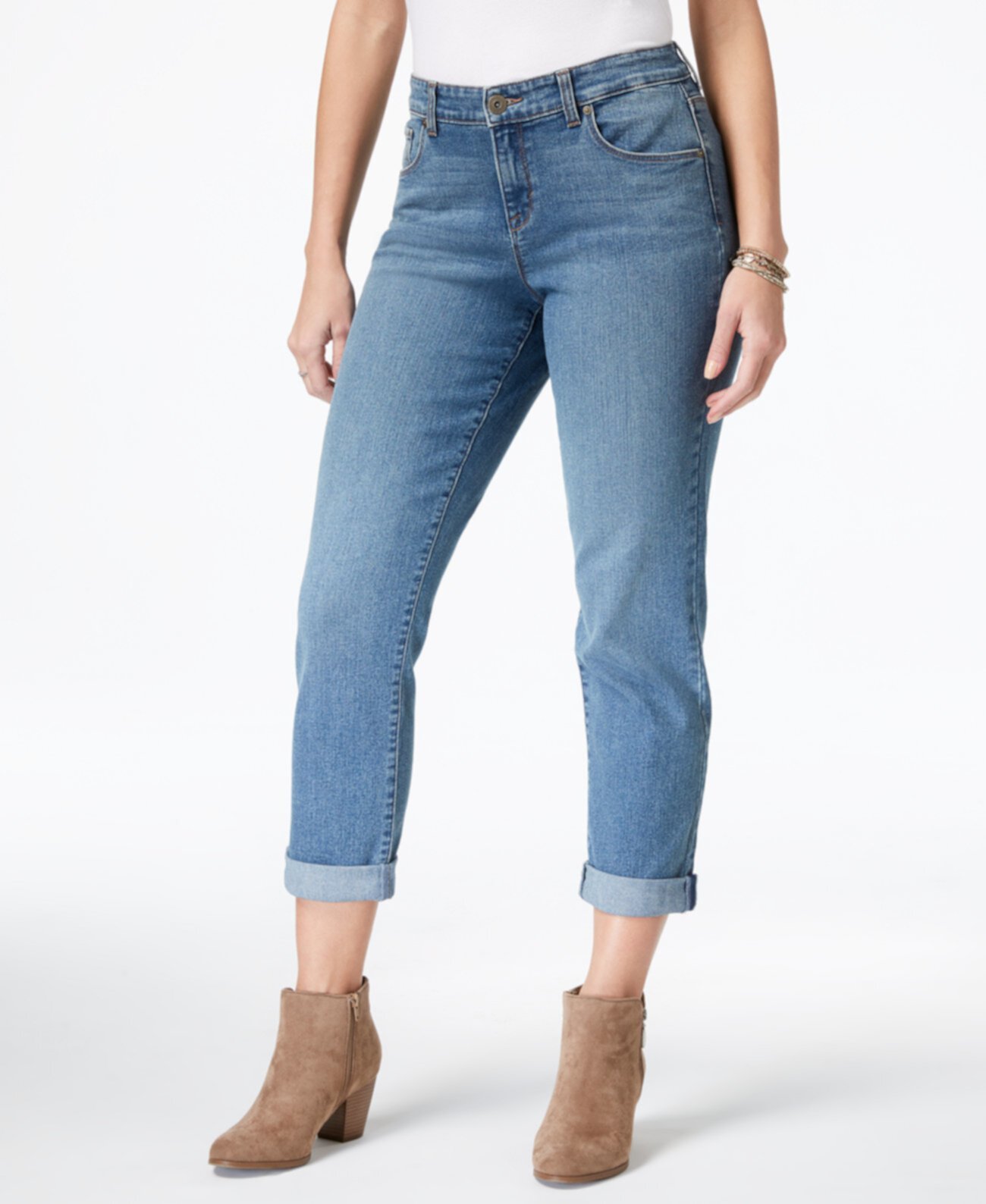 Пышные облегающие джинсы-бойфренды, созданные для Macy's Style & Co