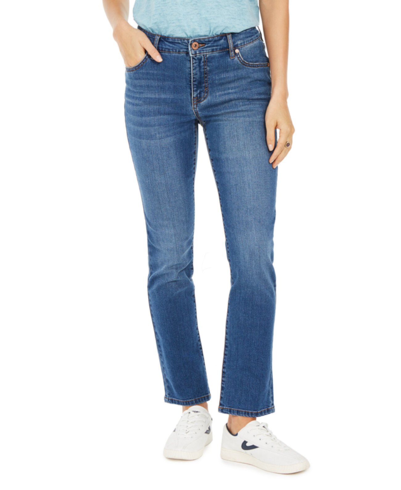 Современные прямые джинсы со средней посадкой, созданные для Macy's Style & Co