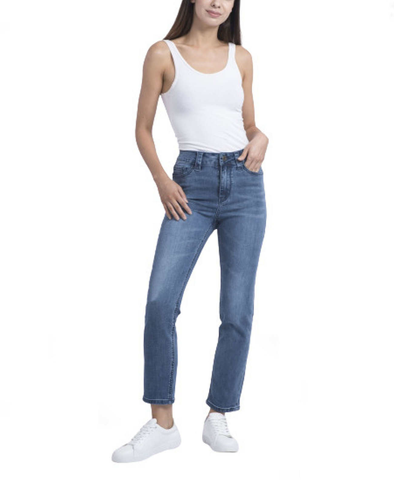 Женские прямые джинсы Rubberband Stretch