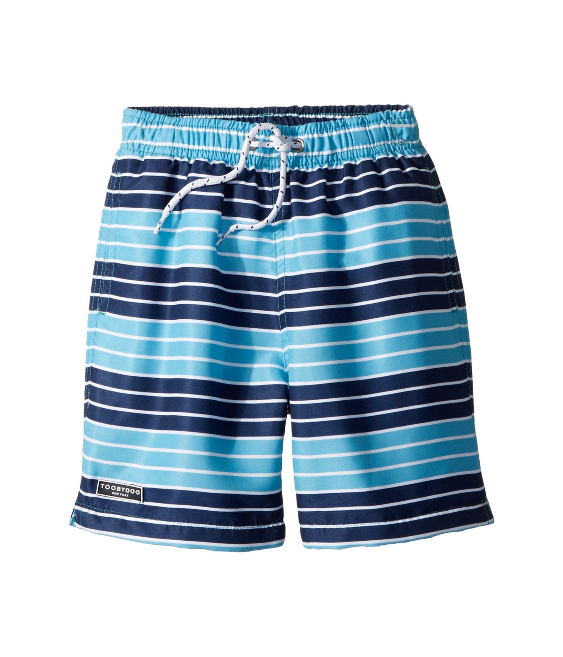 Темно-синие плавательные шорты Aqua Stripe (Младенец / Малыш / Маленькие дети / Большие дети) Toobydoo
