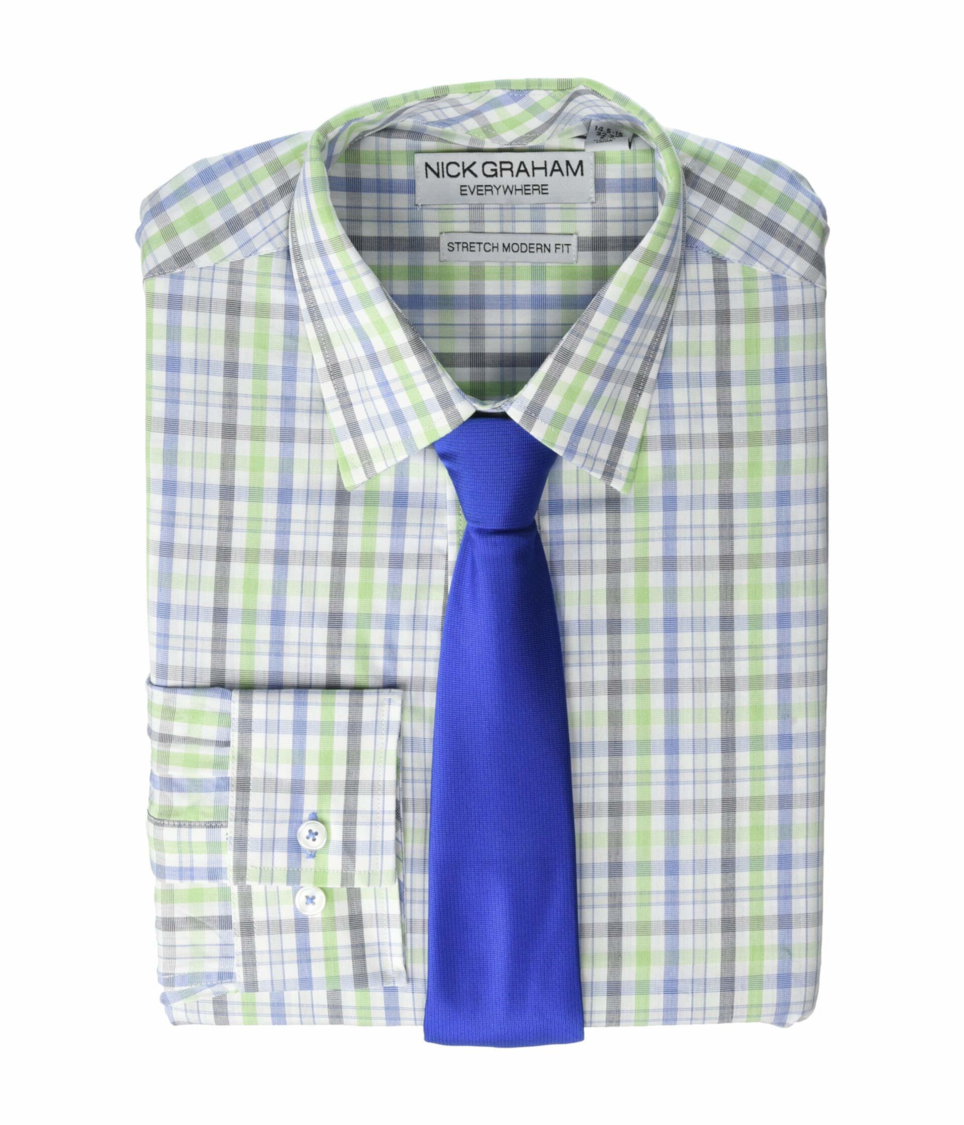Разноцветная эластичная рубашка и галстук CVC Nick Graham