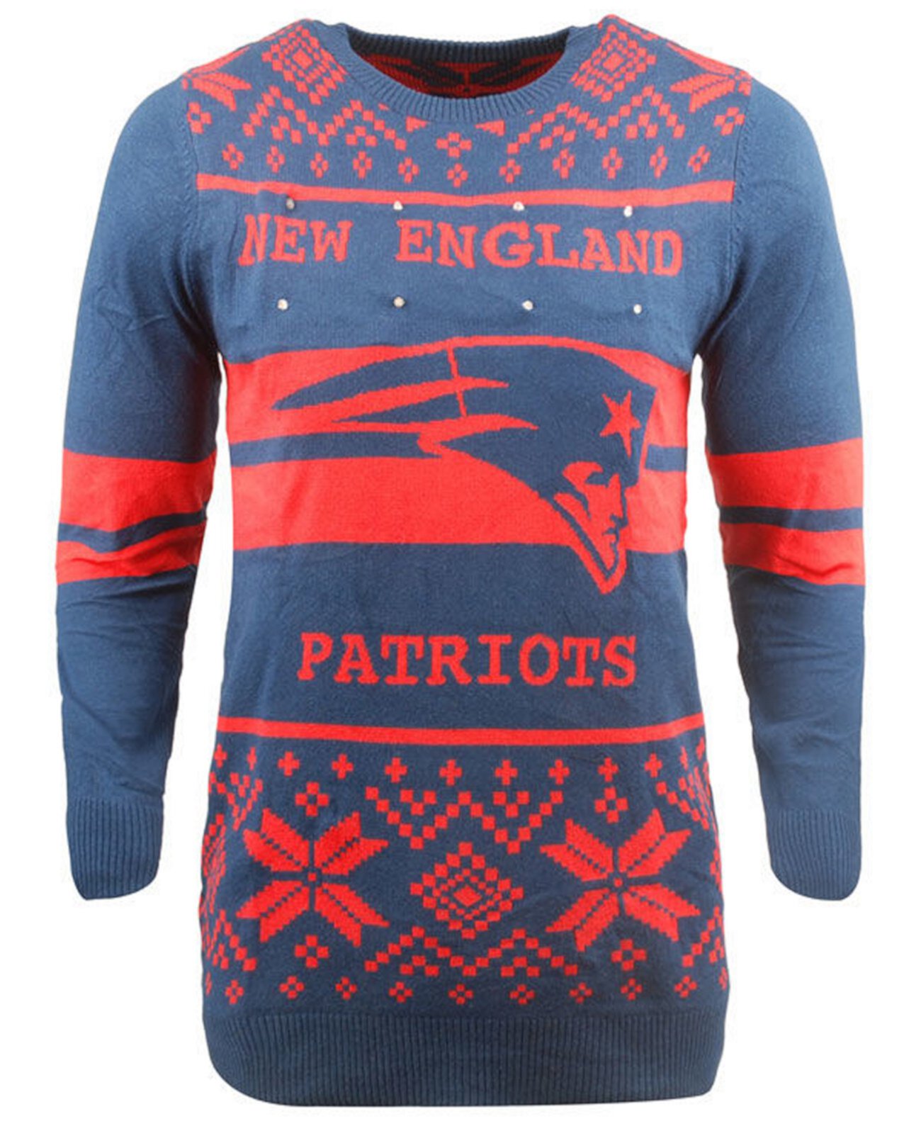 Мужские свитера с логотипом New England Patriots и двумя полосками Forever Collectibles