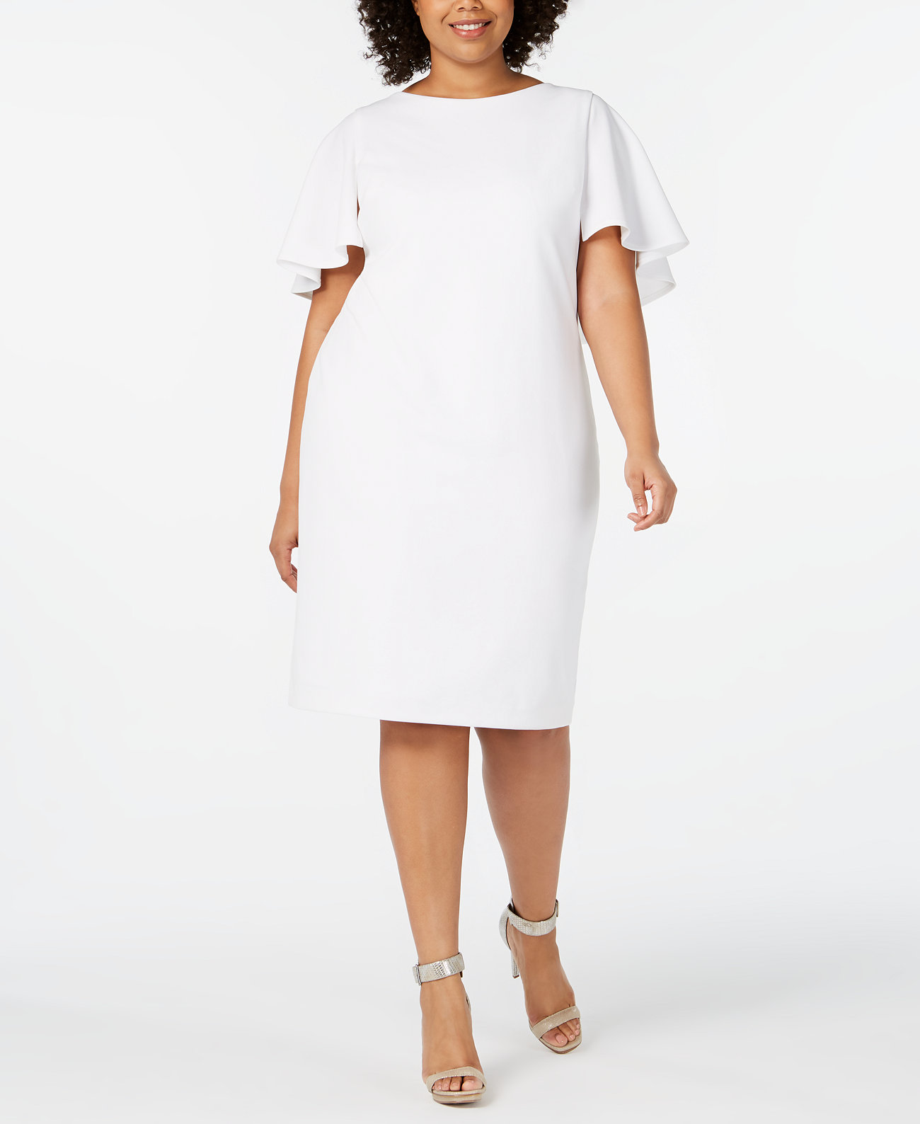 Платье-футляр большого размера с капюшоном Calvin Klein