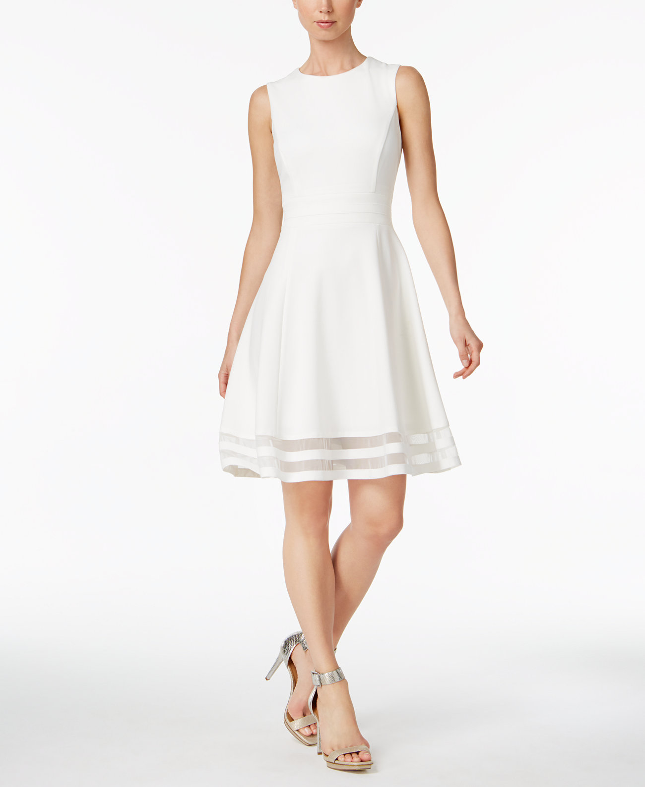 Пышное и приталенное платье с иллюзией, классические и миниатюрные Calvin Klein