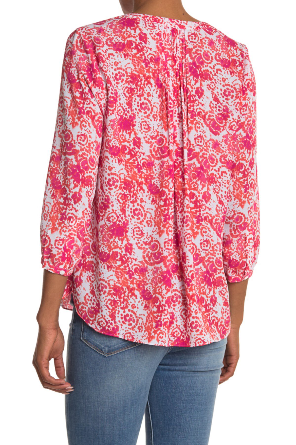 Блуза из крепа со складками на спине NYDJ
