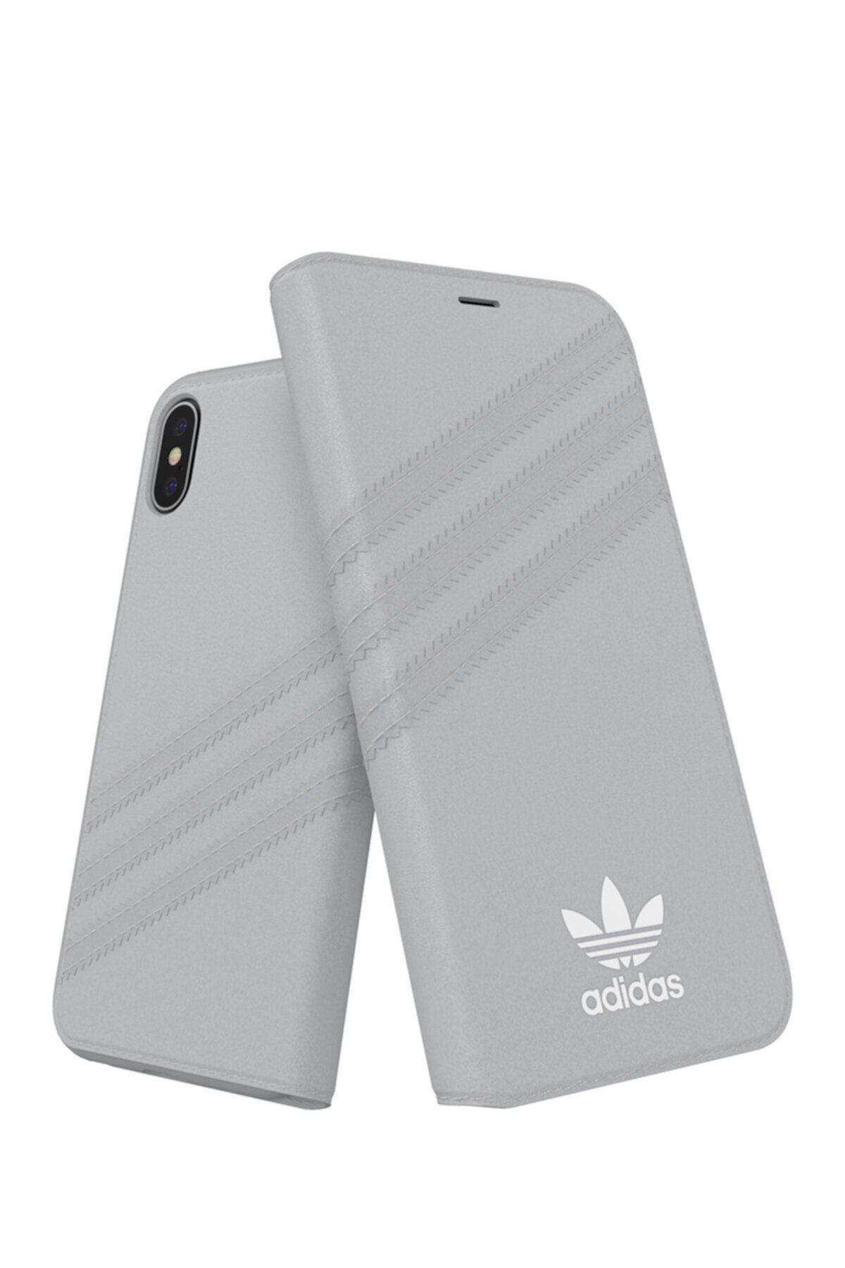 Серый замшевый буклет для iPhone X Чехол Adidas