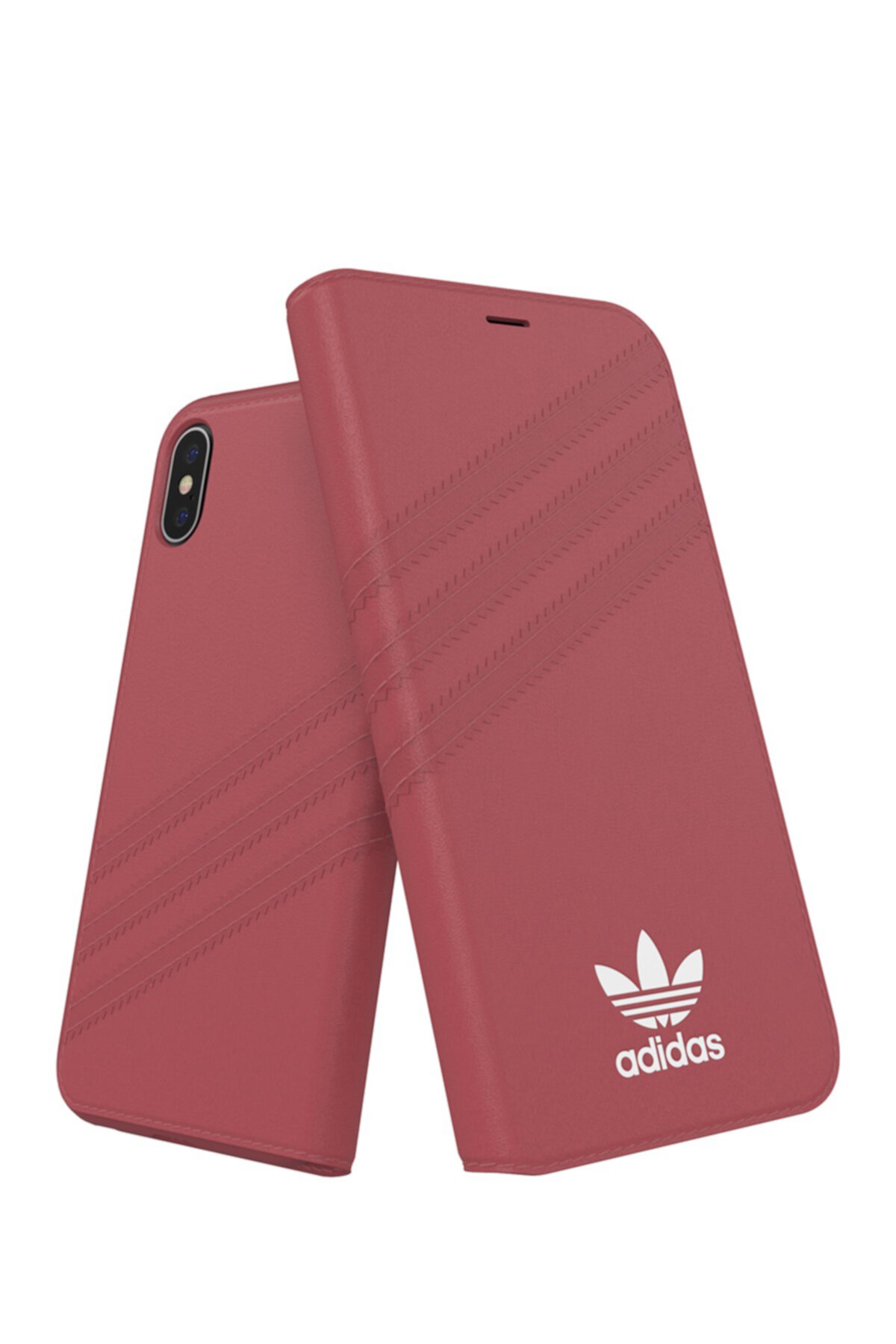 Розовая Замша Буклета для iPhone X Чехол Adidas