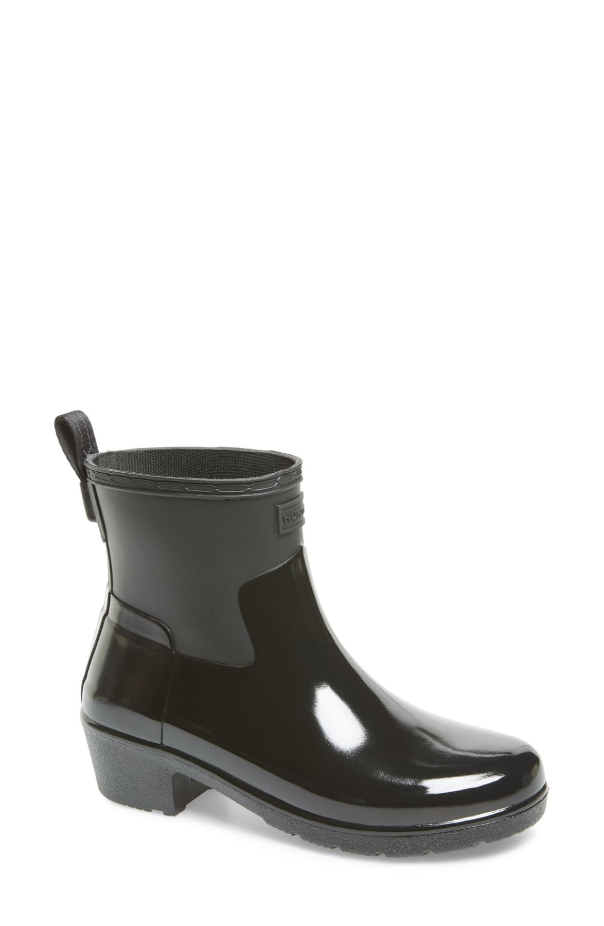 hunter refined low heel ankle biker rain boots