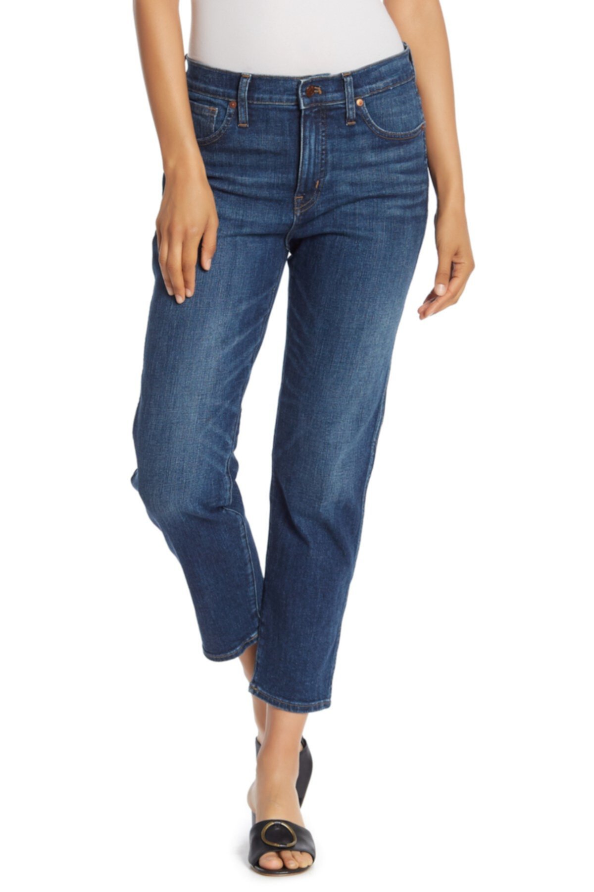 Узкие прямые джинсы с высокой талией Madewell