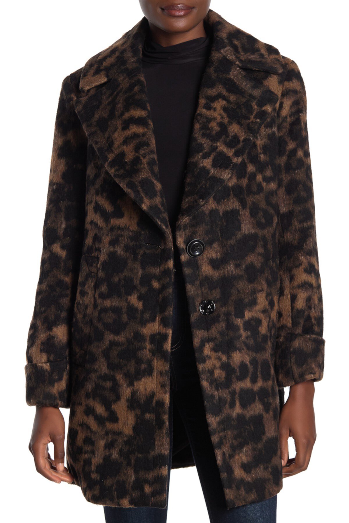 Пальто с леопардовым принтом Kensie