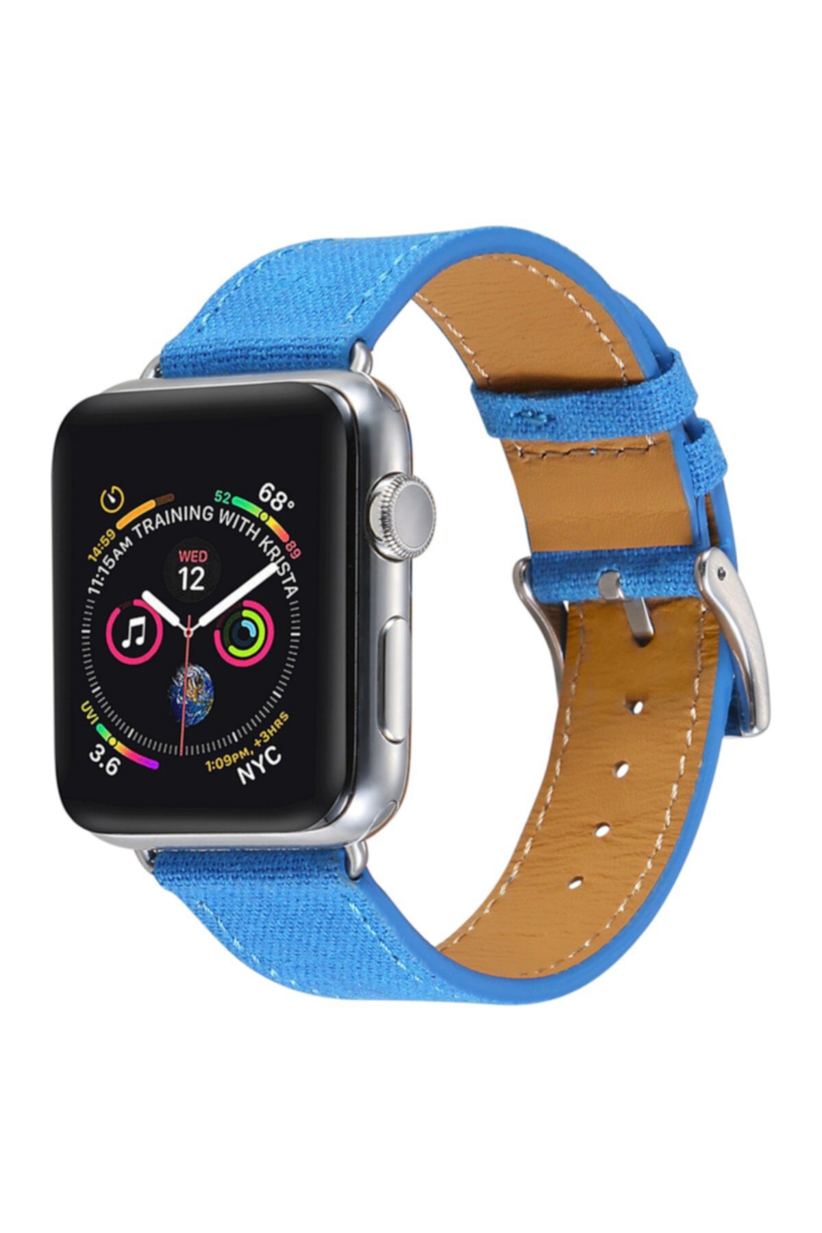 Ремешок для Apple Watch 1/2/3/4, 38 мм, синий Posh Tech Linen POSH TECH