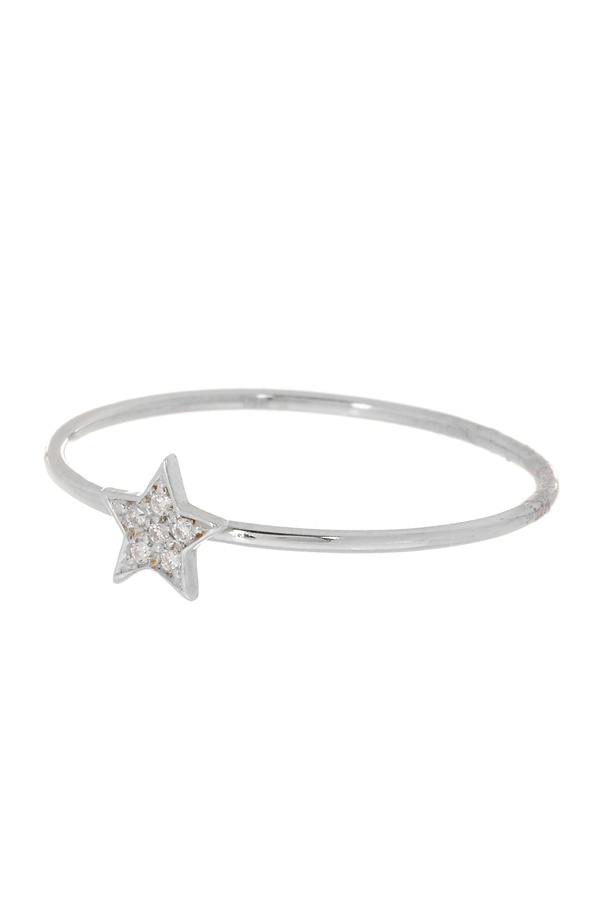 Кольцо Petite Star из белого золота 18 карат с бриллиантом - 0,02 карата Bony Levy