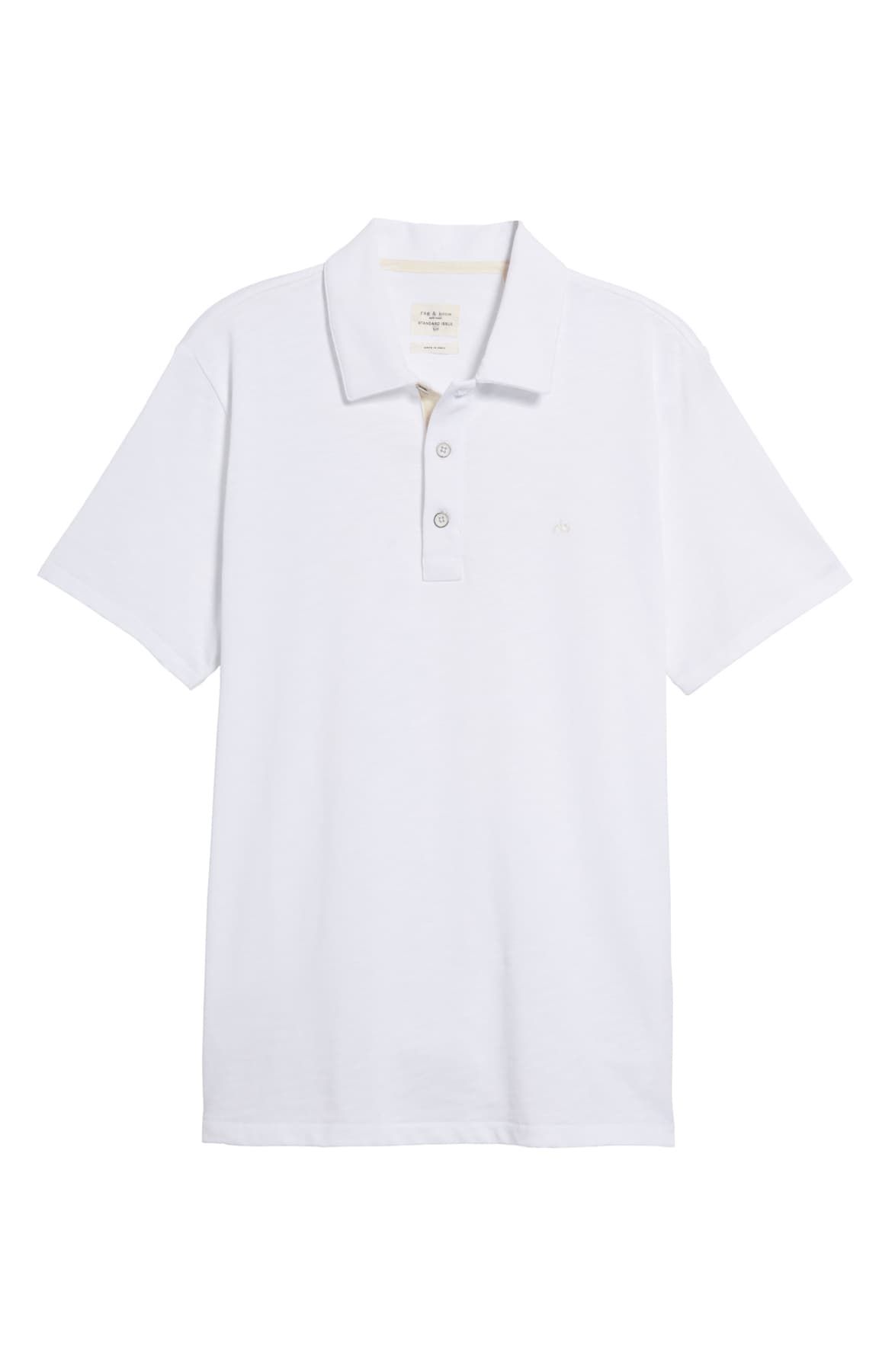 Хлопковая рубашка-поло стандартного кроя с короткими рукавами Standard Issue Rag & Bone
