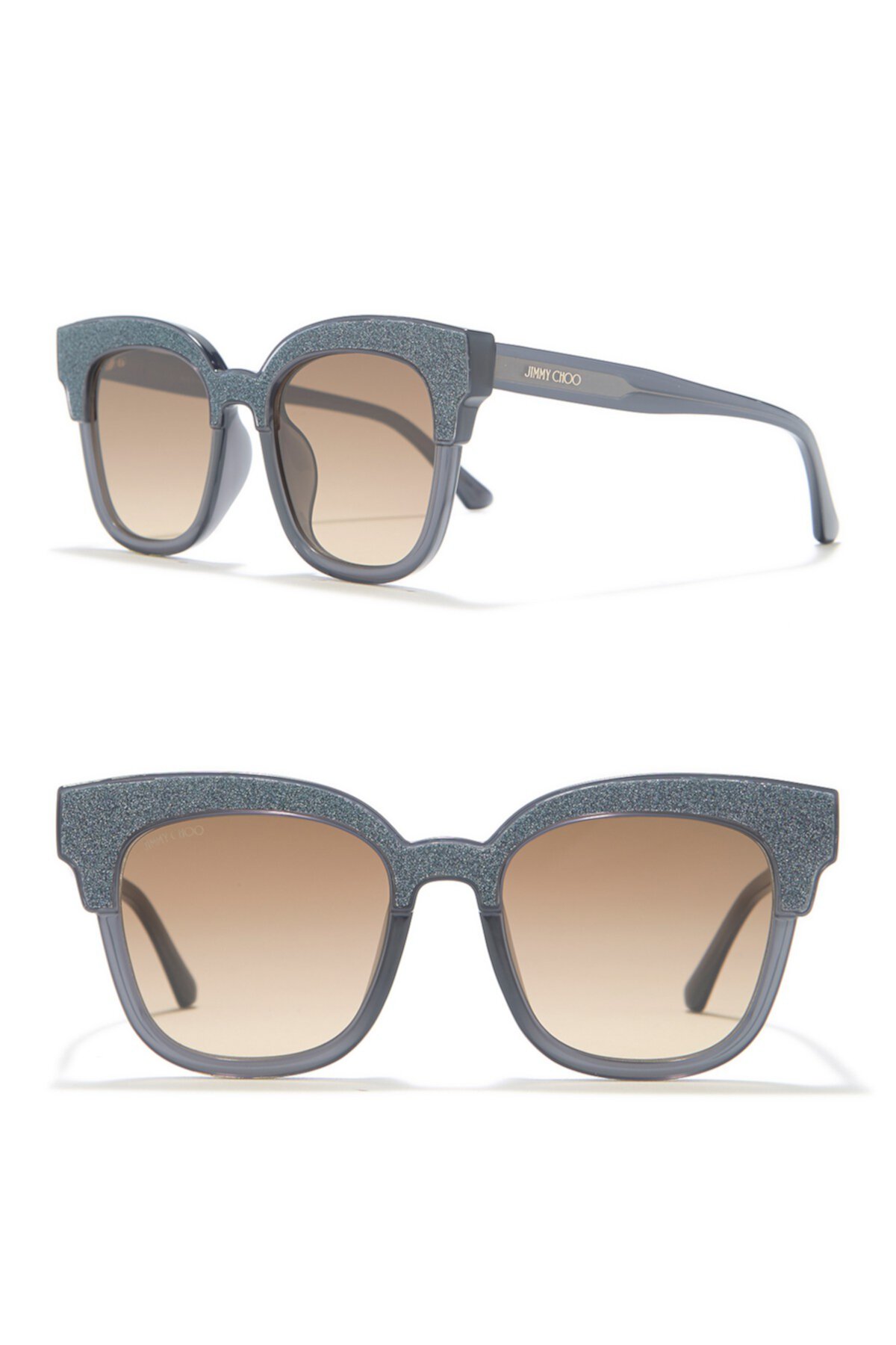 Mayela Солнцезащитные очки с блестками 50mm Square Jimmy Choo