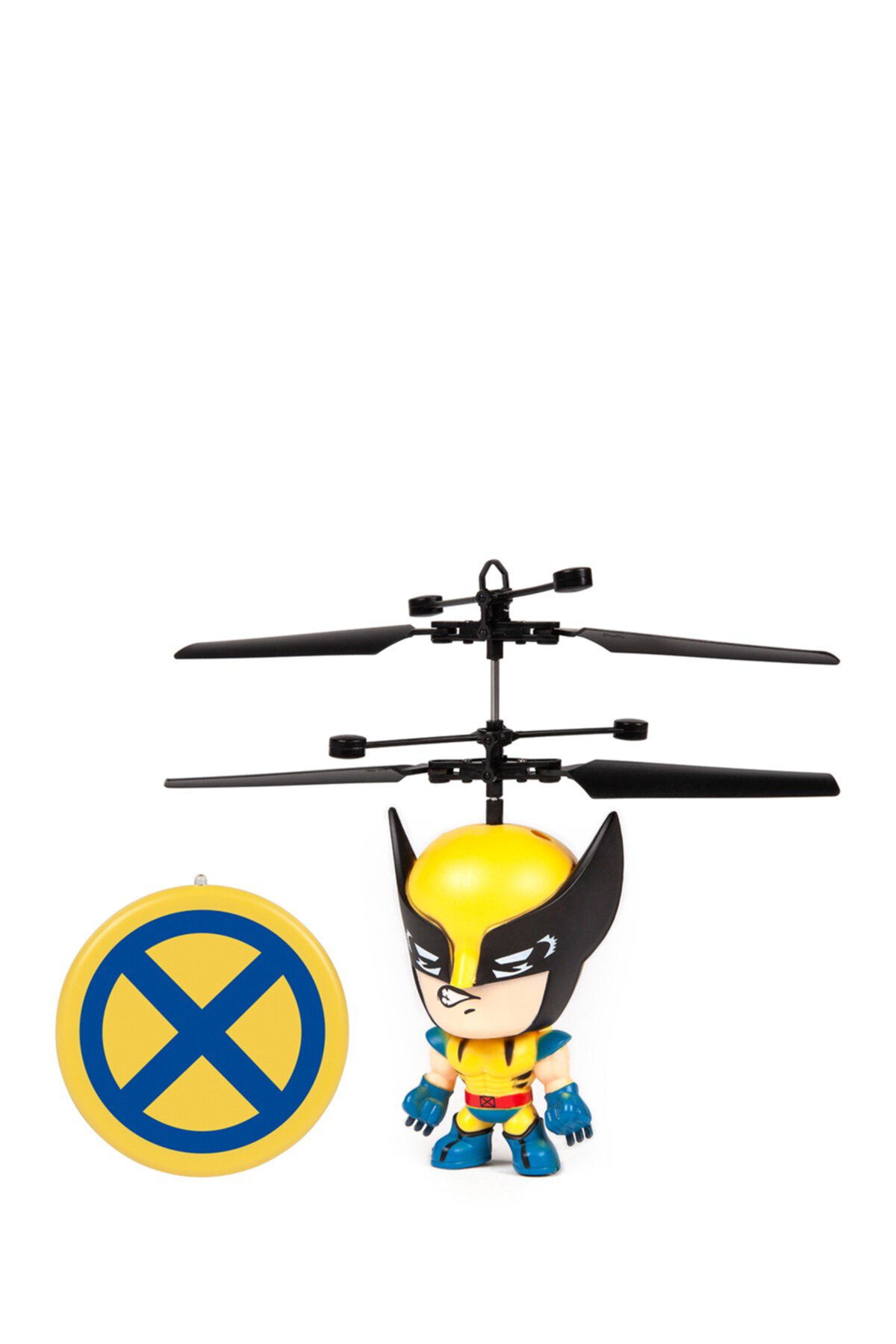 Вертолет Marvel с летающей фигуркой Росомахи 3,5 дюйма с ИК-подсветкой World Tech Toys