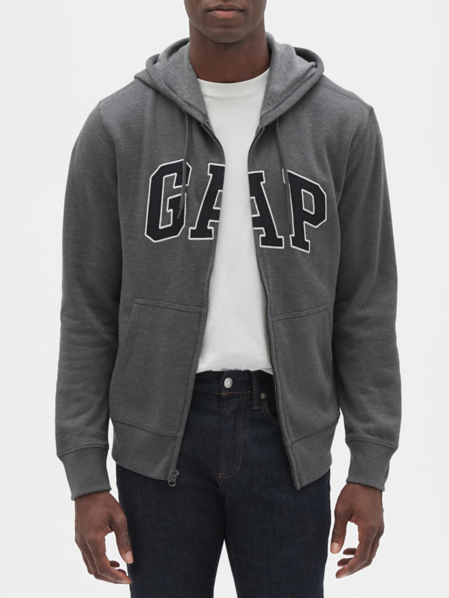 gap logo zip up