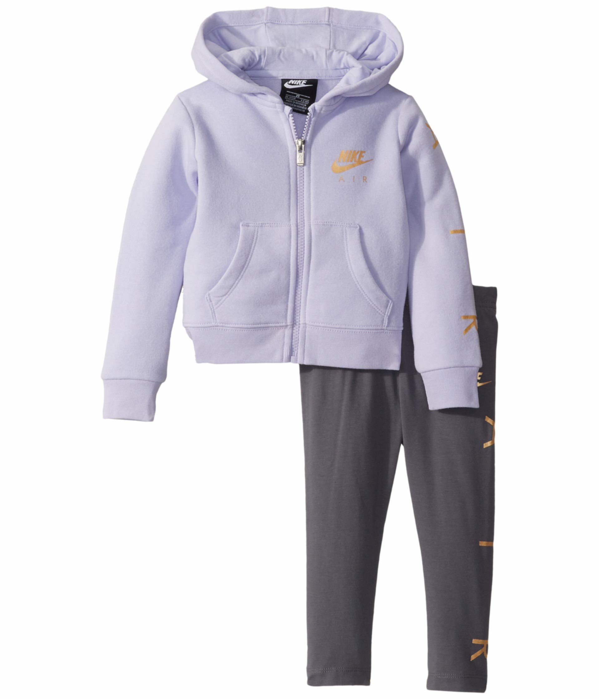 Комплект из двух частей: флисовая куртка на молнии и леггинсы (для малышей) Nike Kids