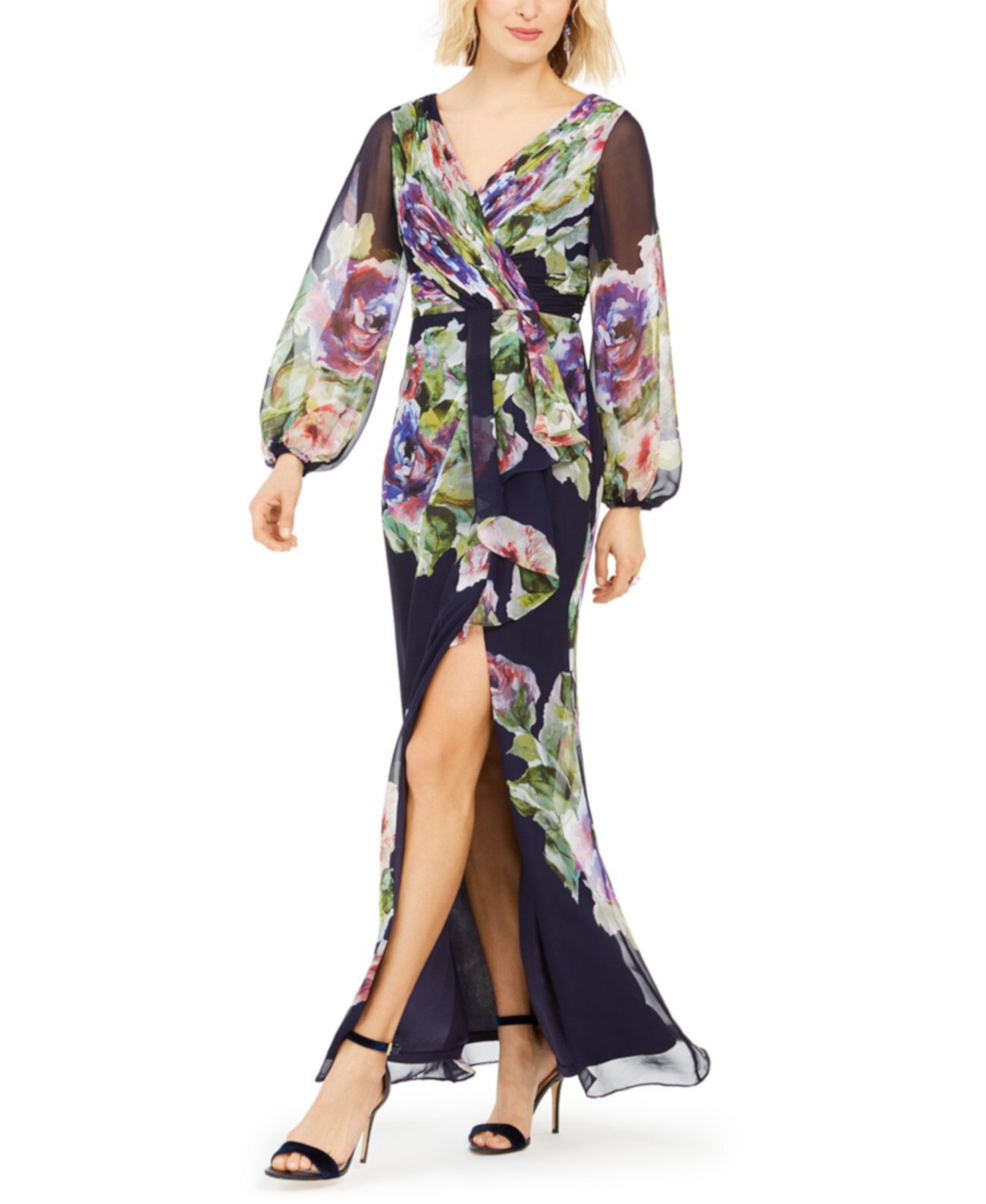 Шифоновое платье с цветочным принтом Adrianna Papell