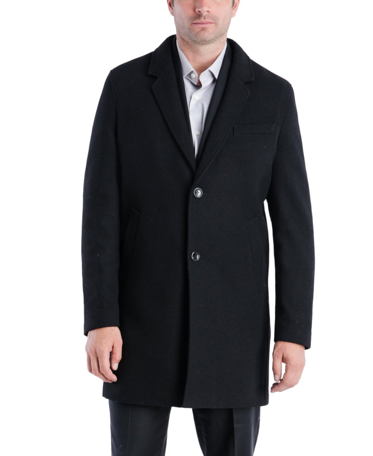 Мужское фактурное пальто из твила Perry Classic-Fit Michael Kors