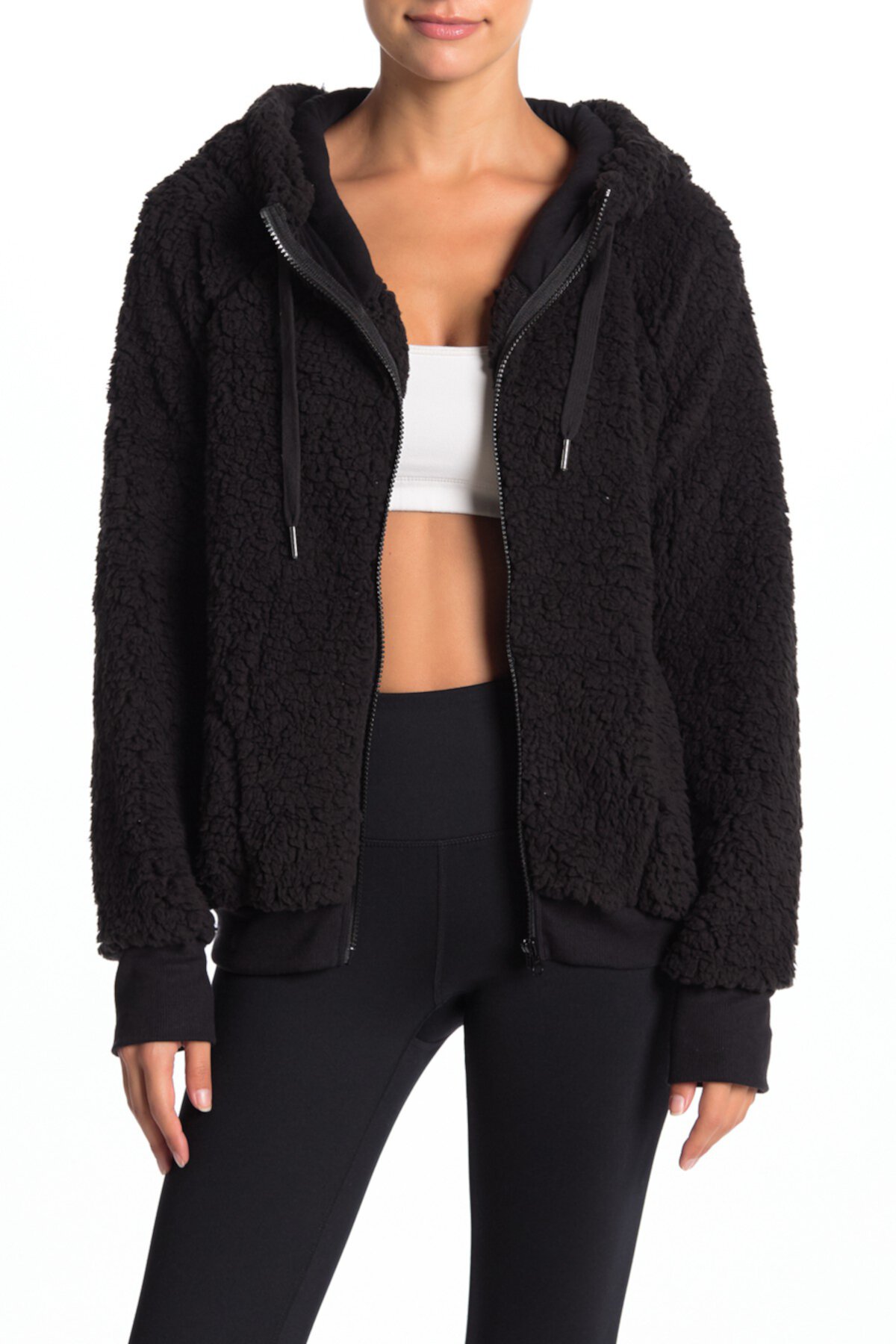 Up & Over Faux Shearling Bomber Z By Zella
