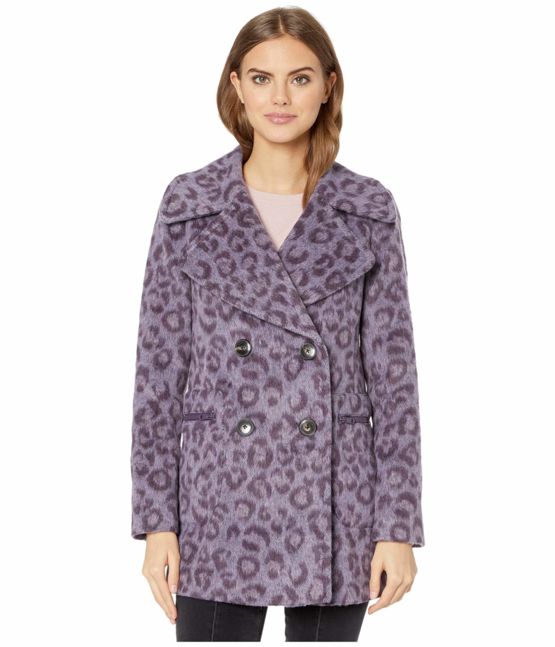 Матовое леопардовое пальто Kate Spade New York