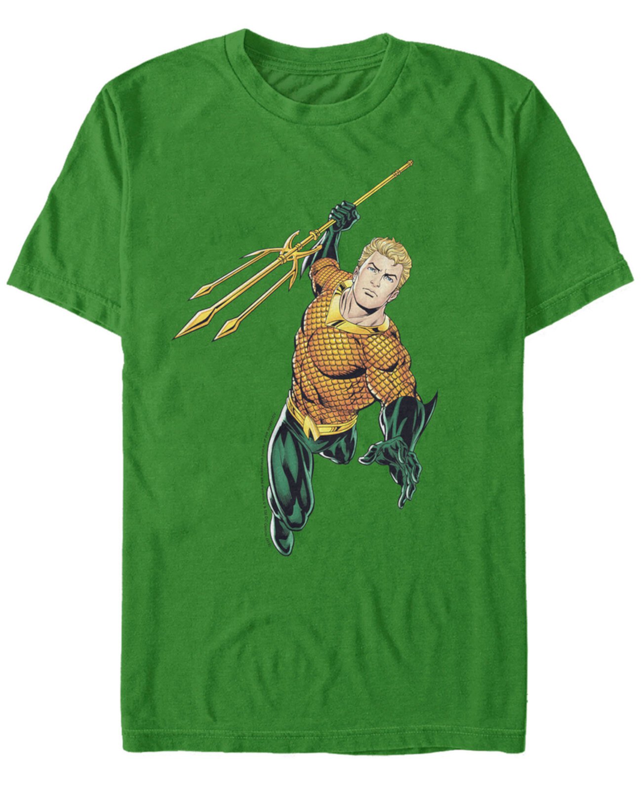 DC мужская футболка Aquaman Trident Action Pose с коротким рукавом FIFTH SUN