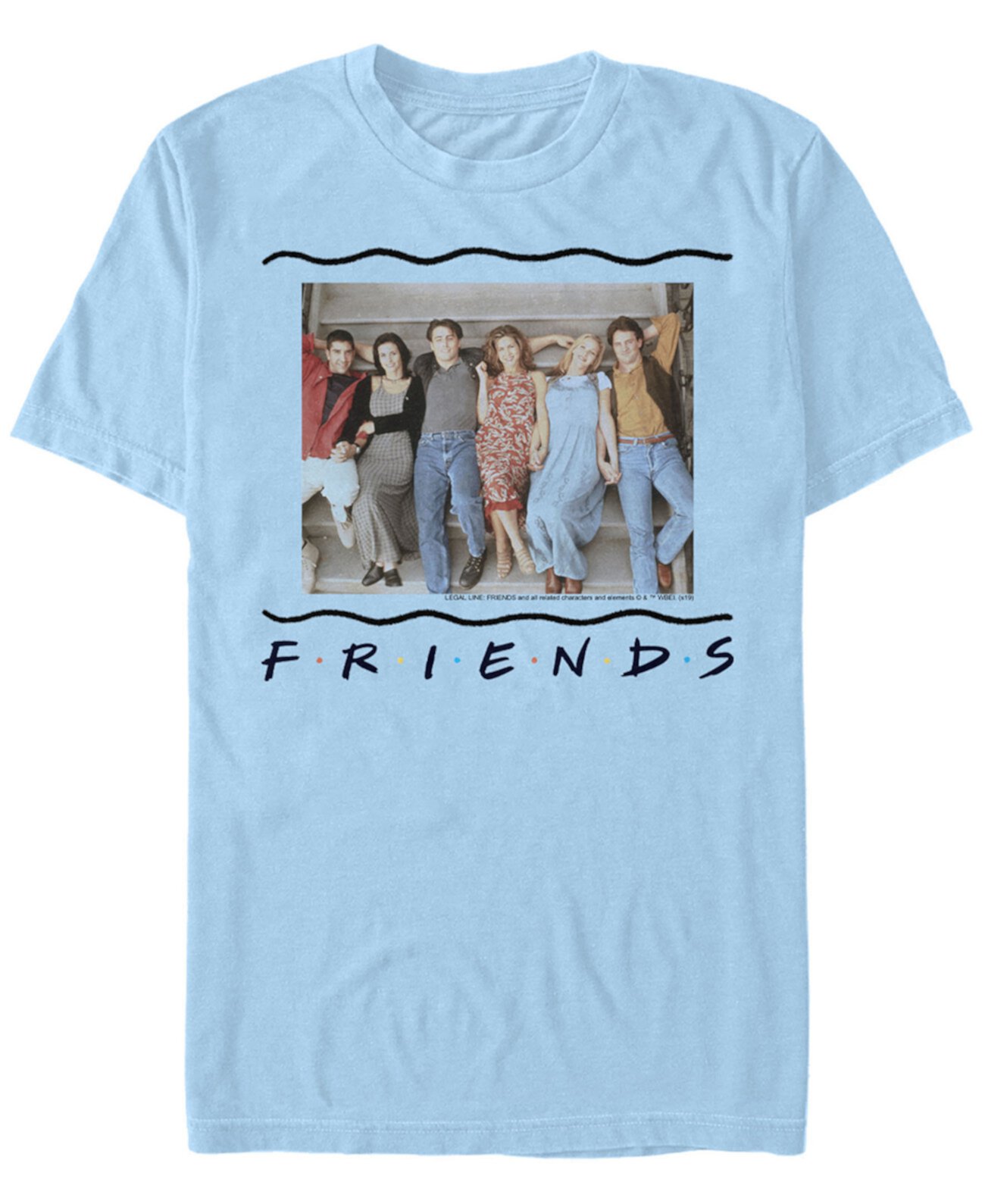 Мужская футболка с короткими рукавами в стиле 90-х с групповым портретом Friends FIFTH SUN