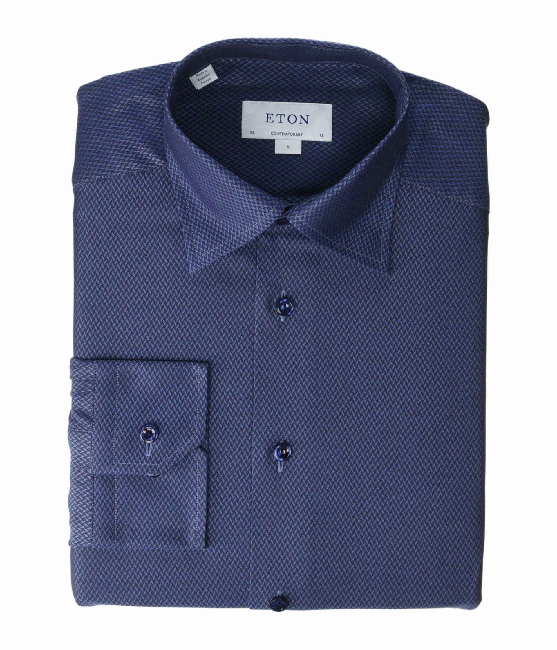 Современная модная фактурная рубашка Eton