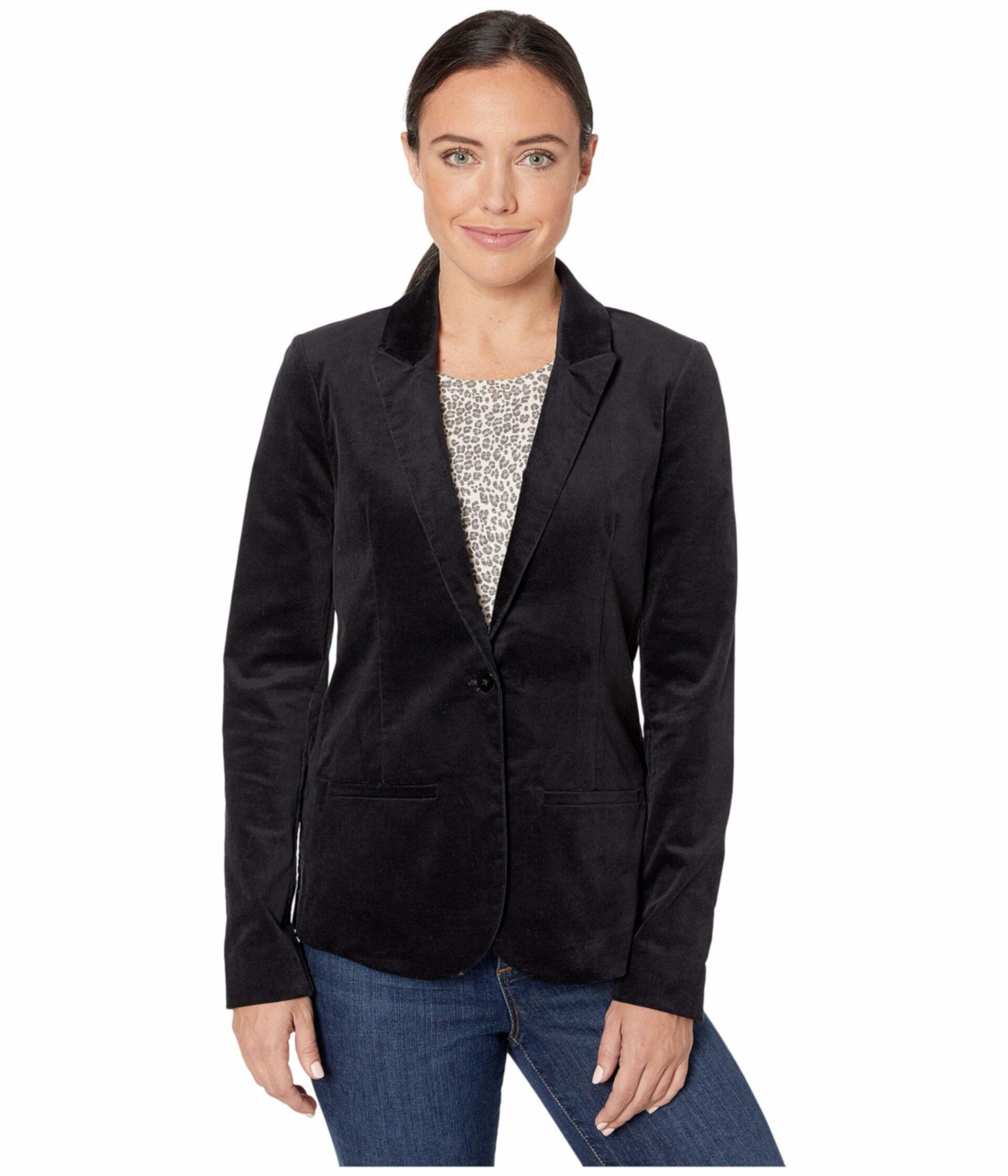 Купить пиджак Бархатный блейзер NYDJ, цвет - черный, по цене 4 740 ... Бархатный Пиджак