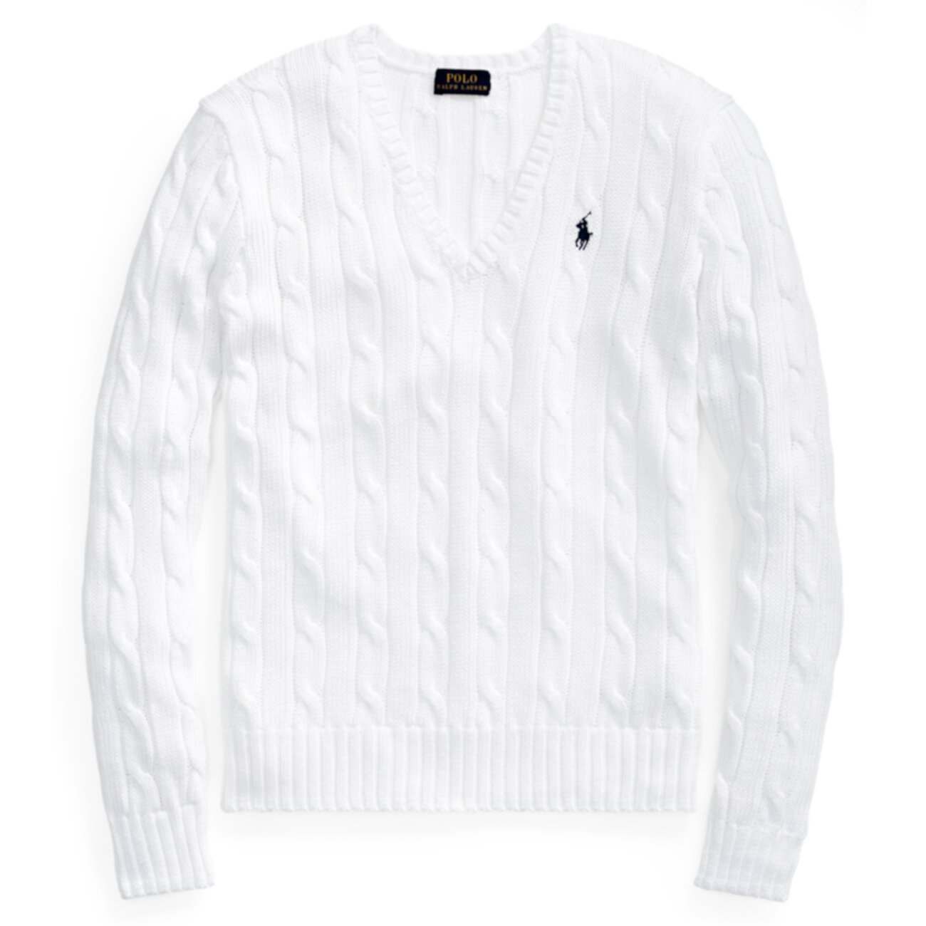 Вязаный свитер с v-образным вырезом Ralph Lauren