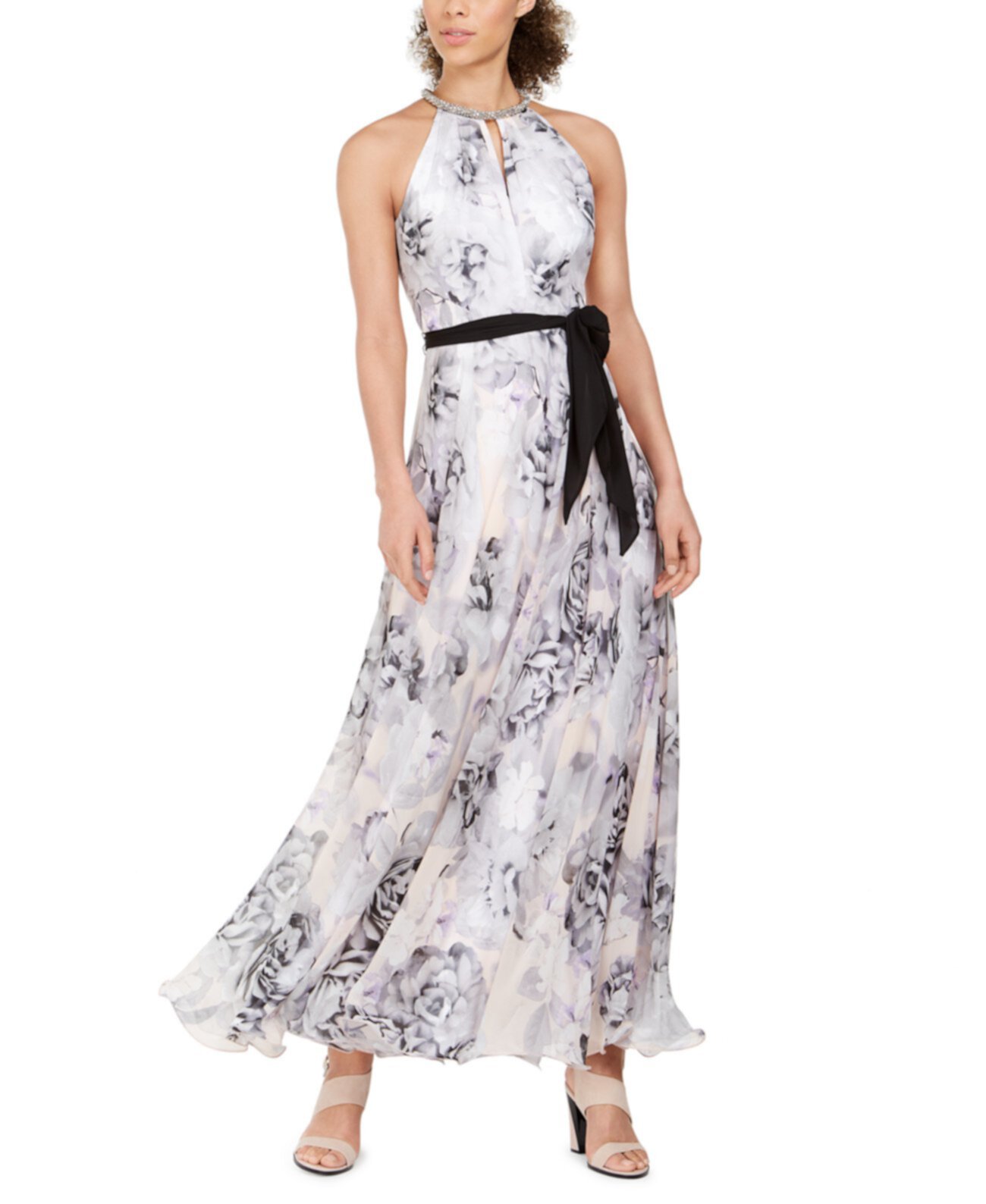 Шифоновое платье с цветочным принтом Calvin Klein