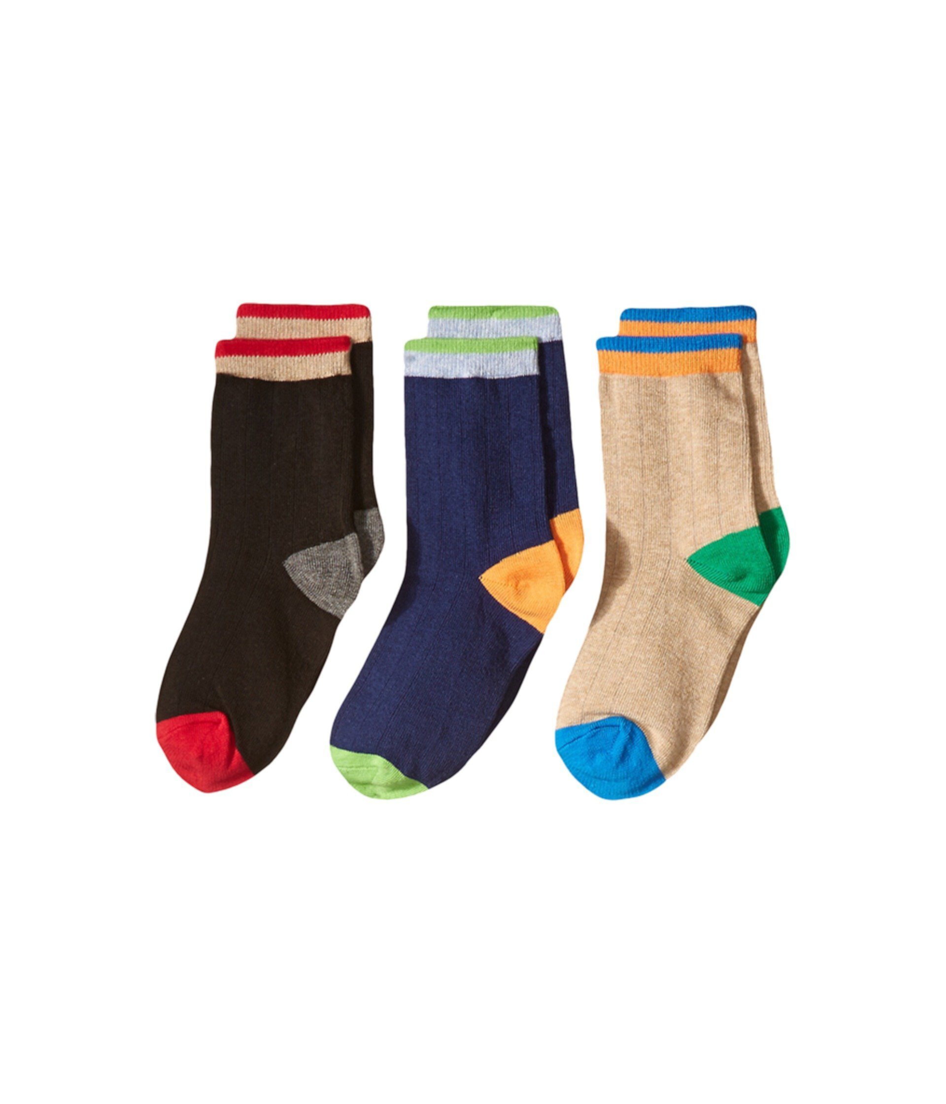 3 пары пары носков с широкими ребрами (малыш / маленький ребенок / большой ребенок) Jefferies Socks