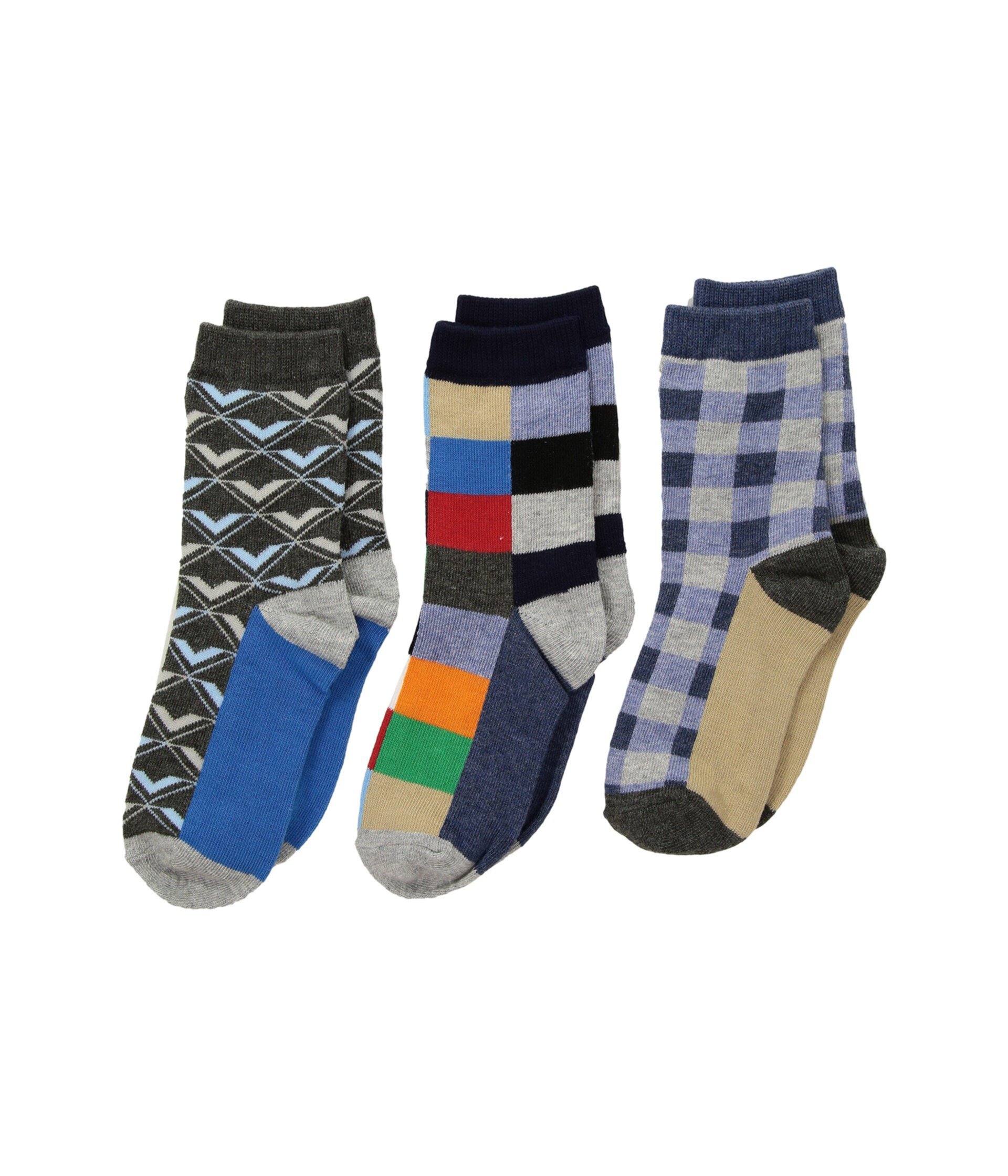 Модные классические носки в клетку, 3 пары (для малышей / маленьких детей / больших детей) Jefferies Socks