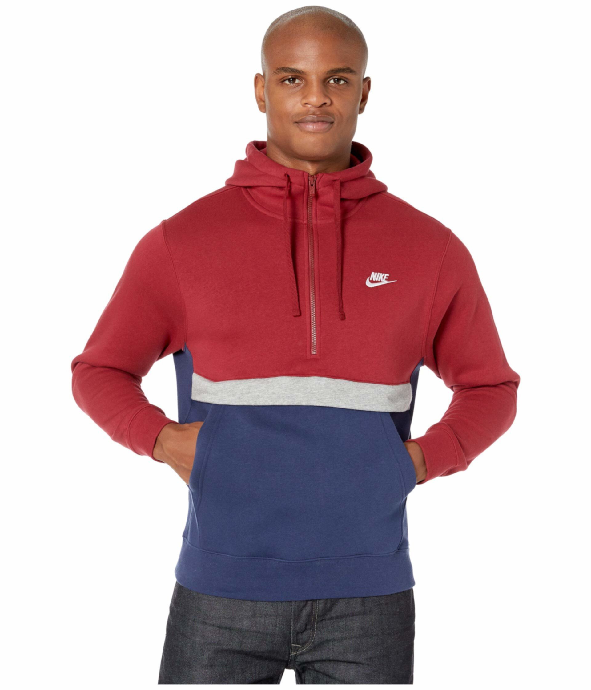 nsw club half zip hoodie