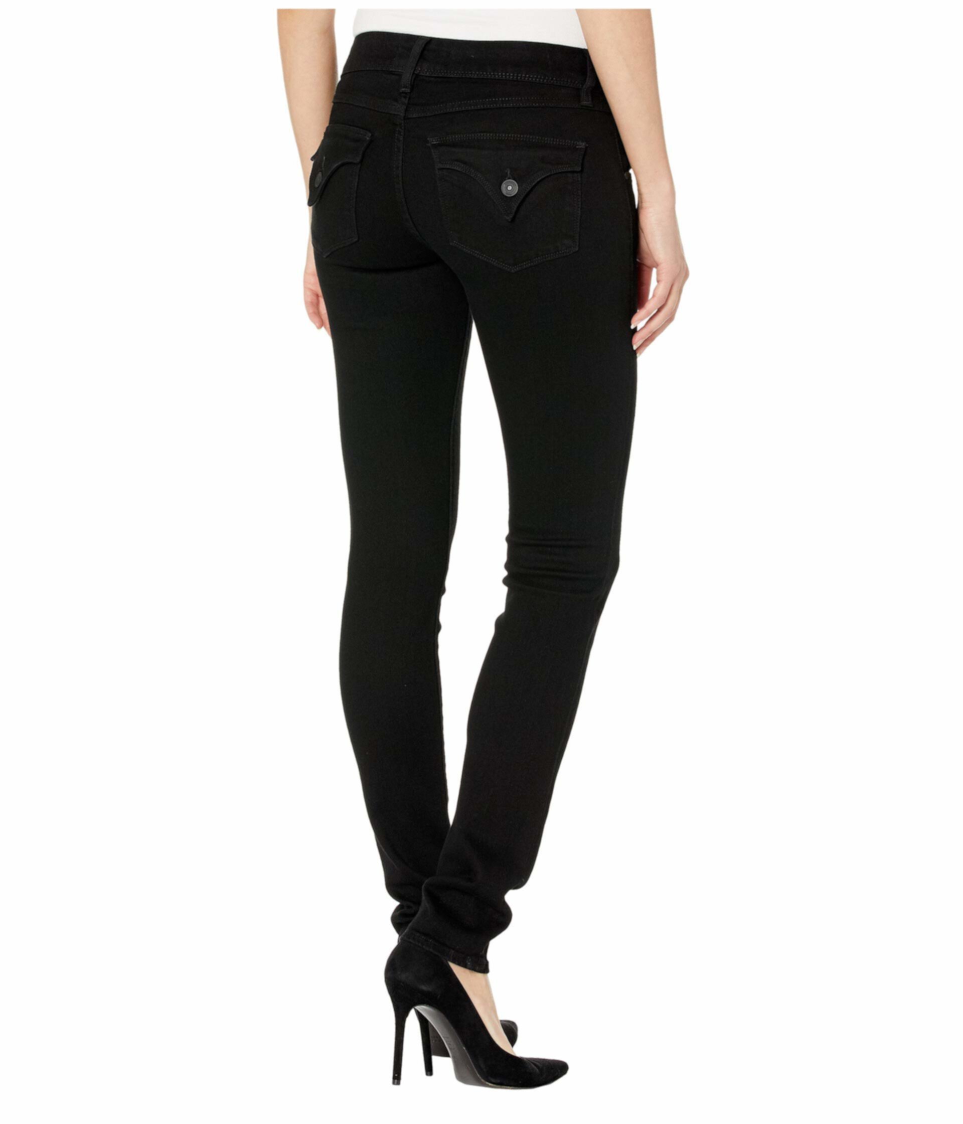 Collin Mid-Rise Skinny в черном Hudson Jeans