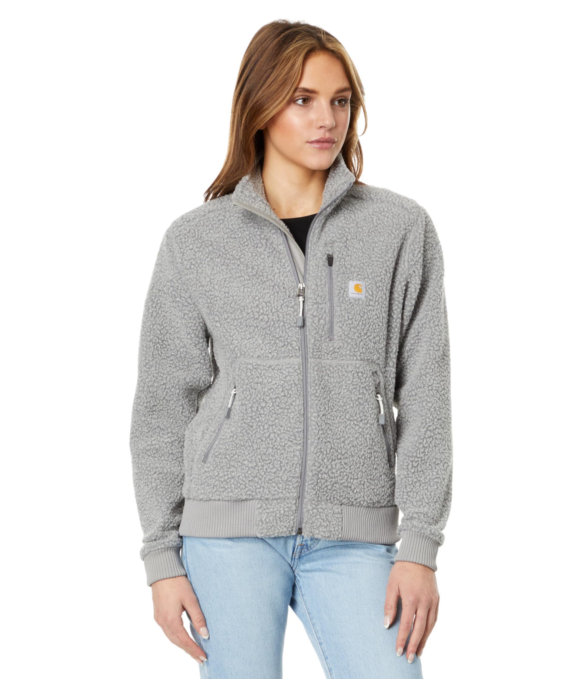 Флисовая куртка Carhartt High Pile из 100% полиэстера с карманами Carhartt