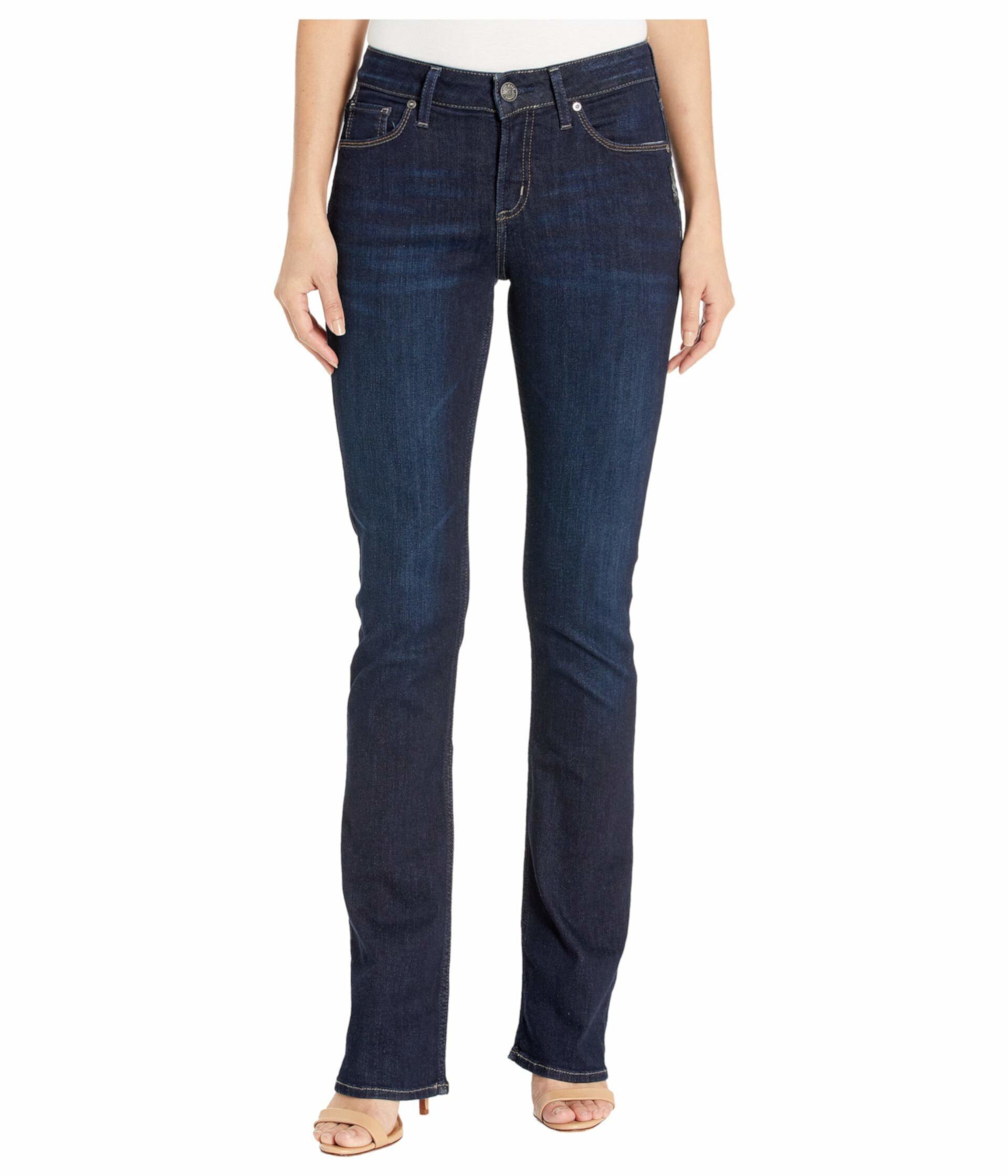 Узкие зауженные джинсы Avery с высокой посадкой в цвете Индиго Silver Jeans Co.