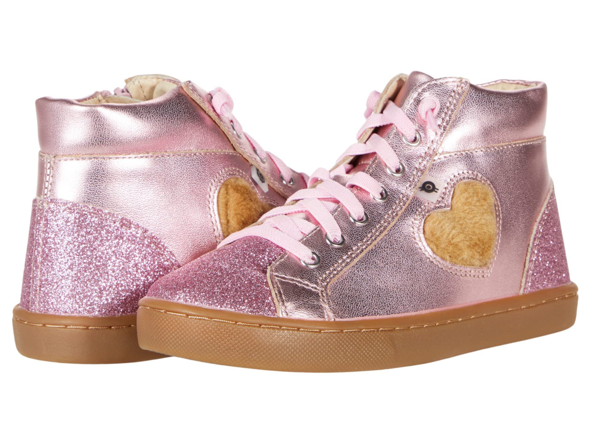 Кроссовки Old Soles Glam Heart для девочек с блестящей отделкой и высоким верхом Old Soles