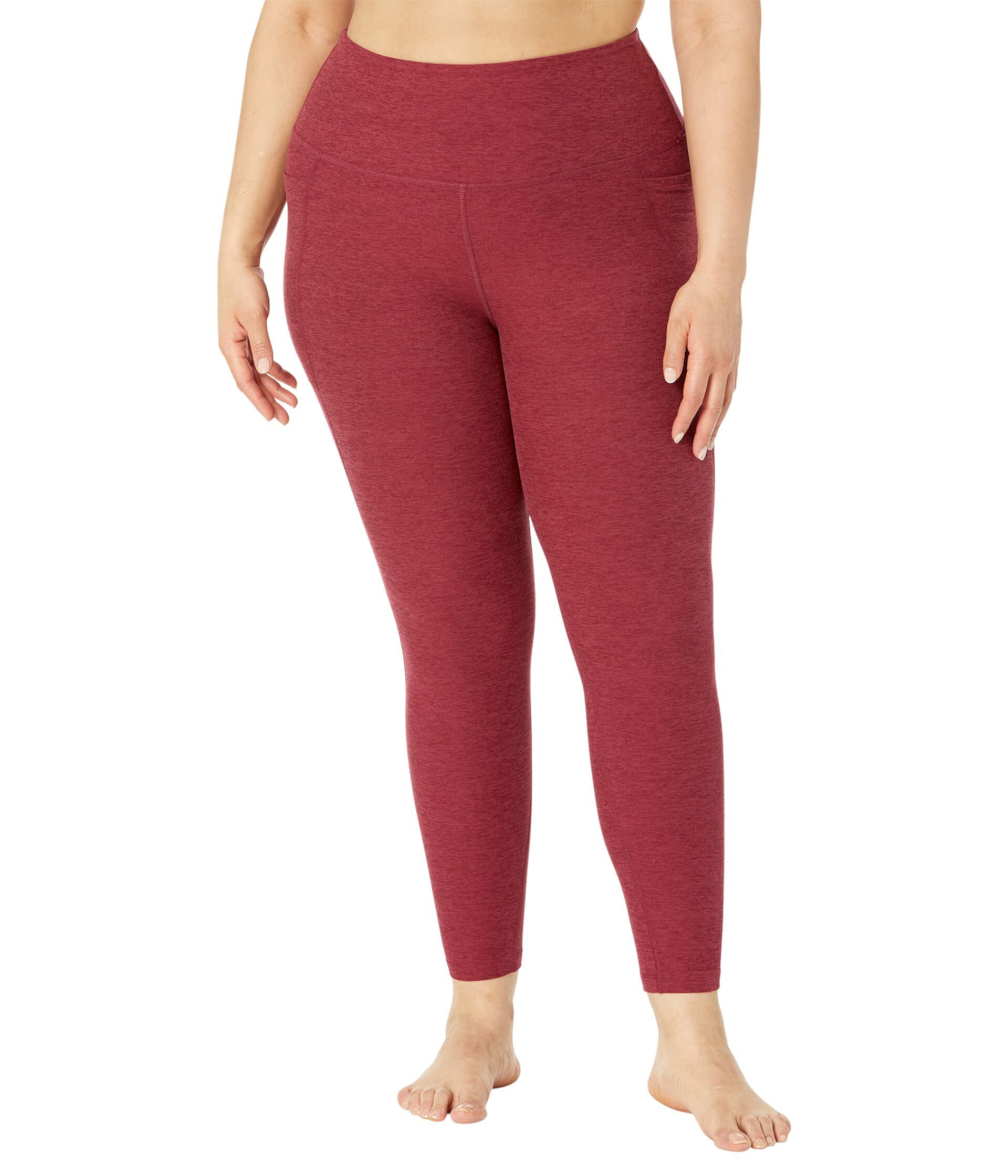 Plus Size Out Of Pocket High Waisted Spacedye Midi Leggings Beyond Yoga