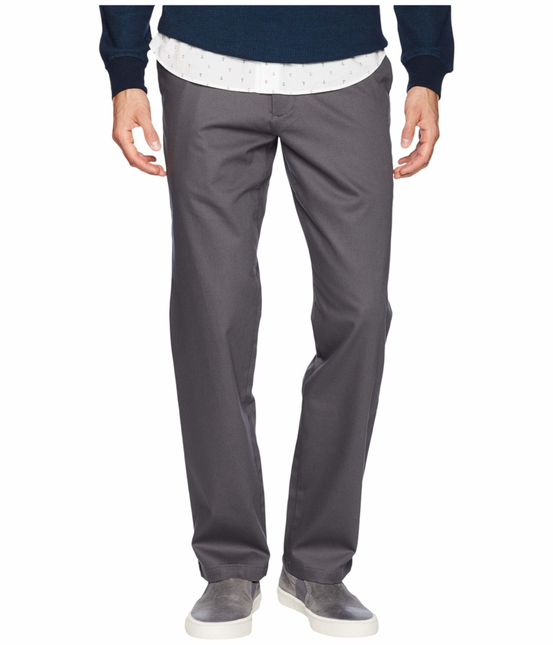 Брюки Dockers для мужчин, модель Straight Fit Signature Khaki Lux Cotton Stretch Pants D2 - без складок Dockers