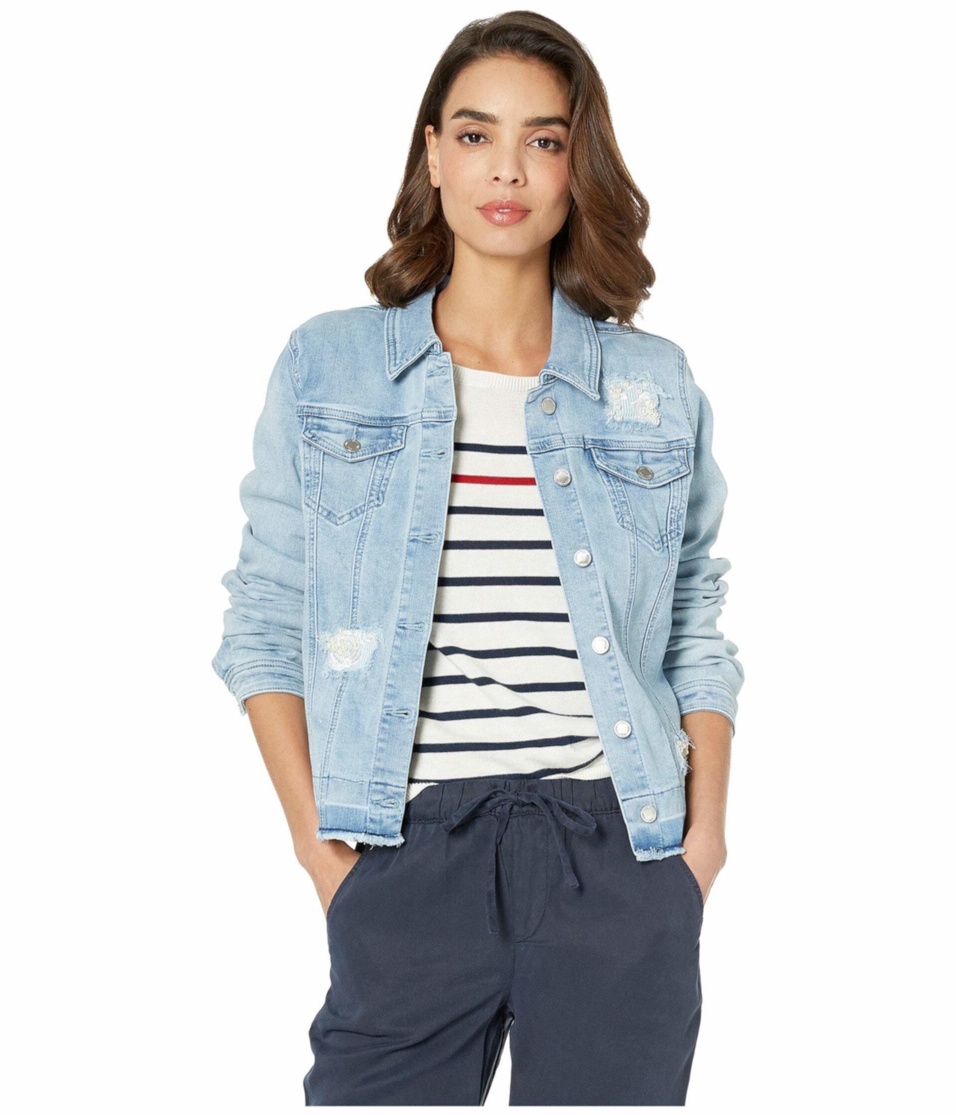 Куртка в полоску из джинсовой ткани FDJ French Dressing Jeans