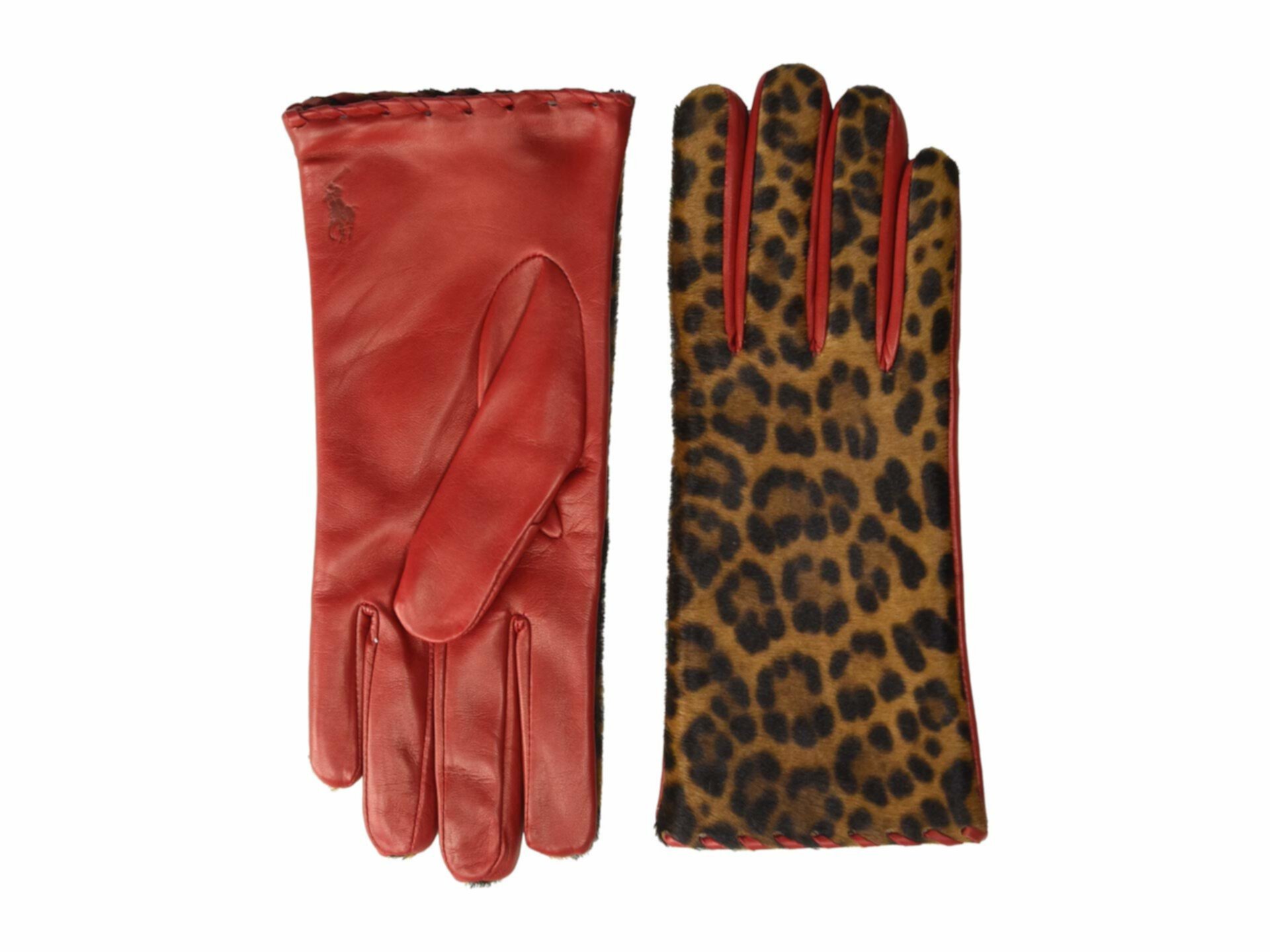 Леопардовые перчатки Ralph Lauren